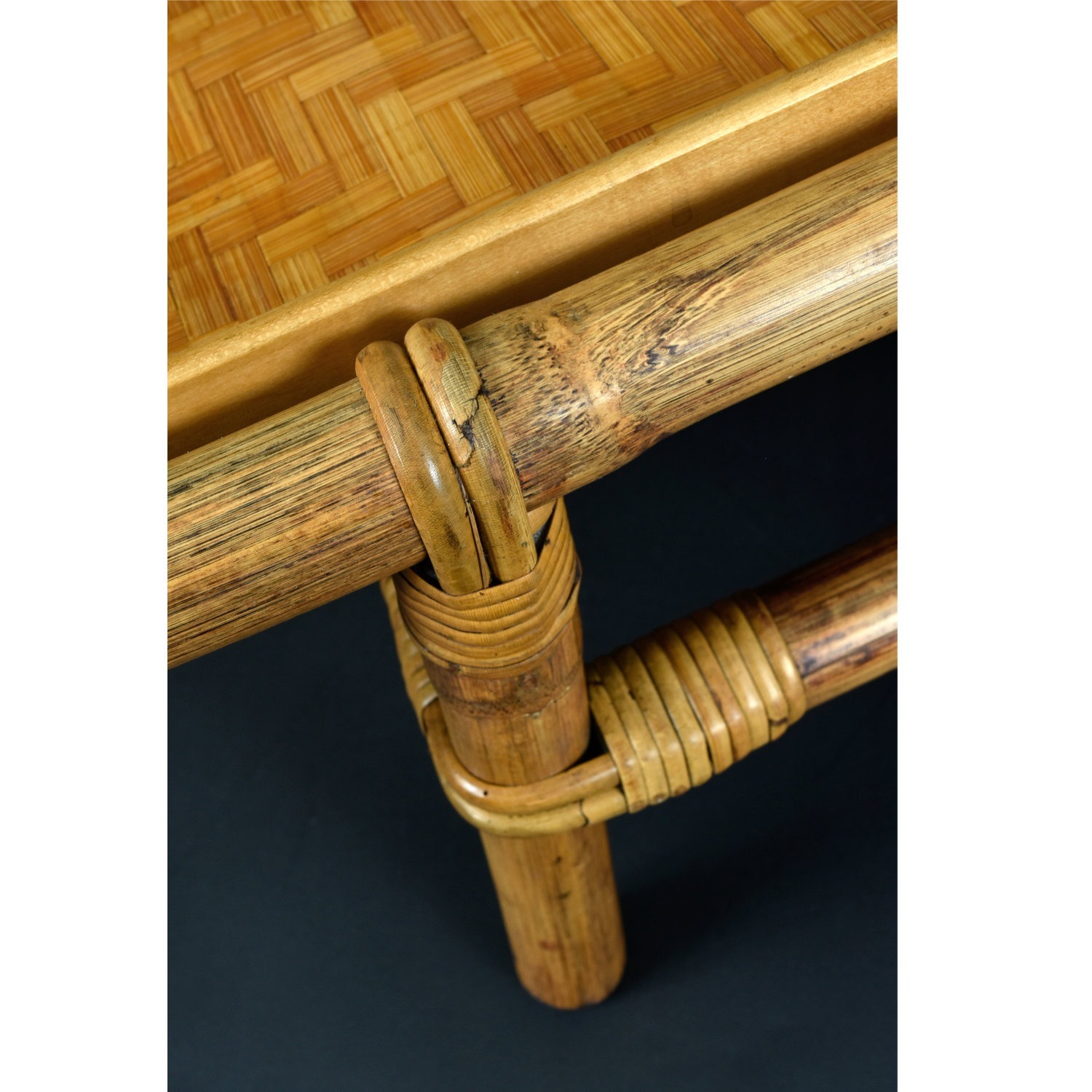 Ficks Reed 1950s Asian Modern Rattan Coffee Table - image-9