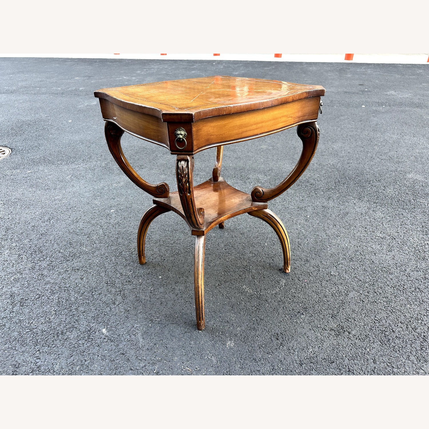 Vintage 1930s Mahogany Side Table - image-1