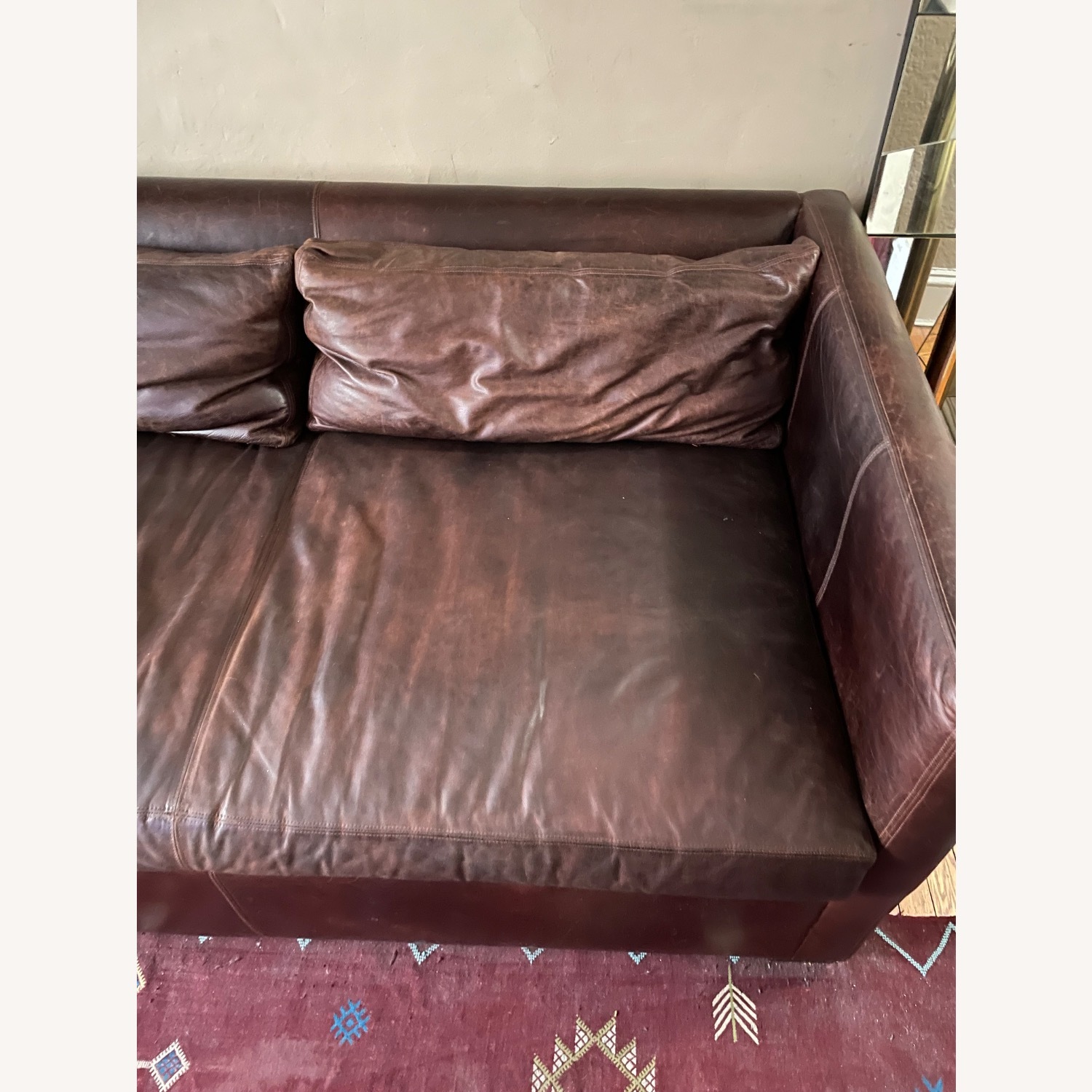 Modern Buffalo Leather Sofa - image-4