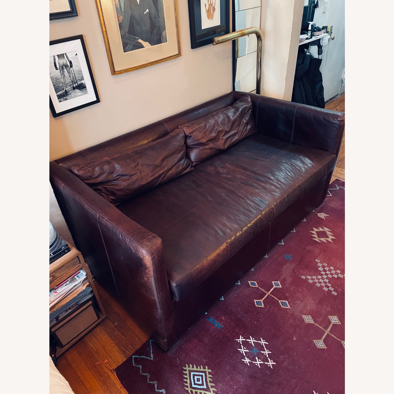 Modern Buffalo Leather Sofa - image-1