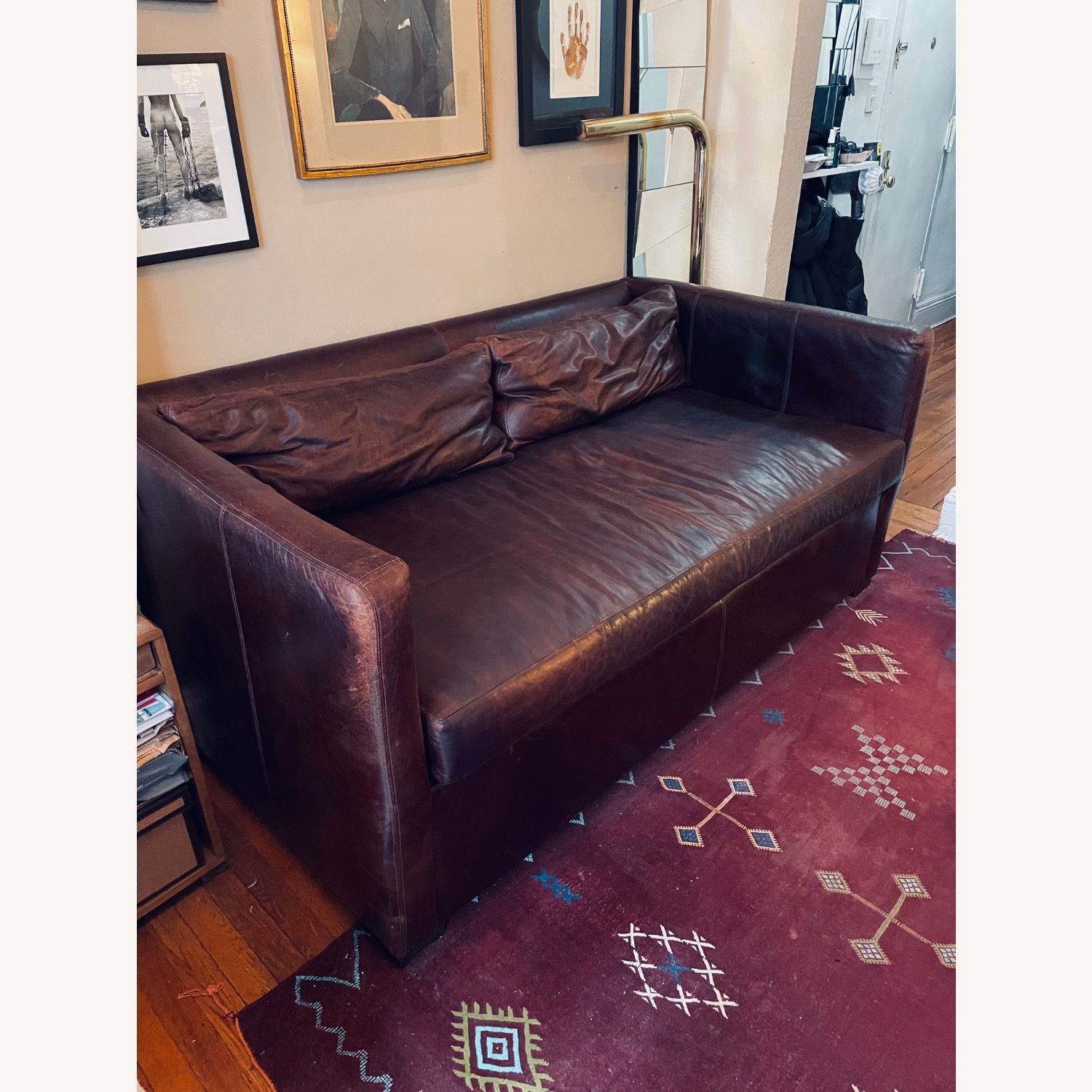 Modern Buffalo Leather Sofa - image-2