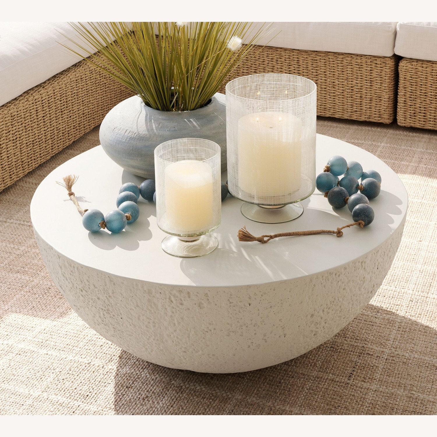 Pottery Barn Bolinas Concrete Round Outdoor Table - image-6