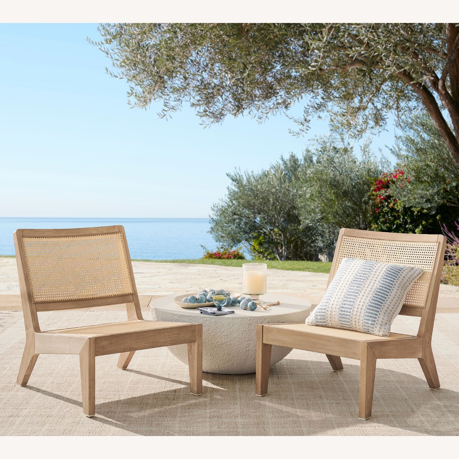 Pottery Barn Bolinas Concrete Round Outdoor Table - image-3