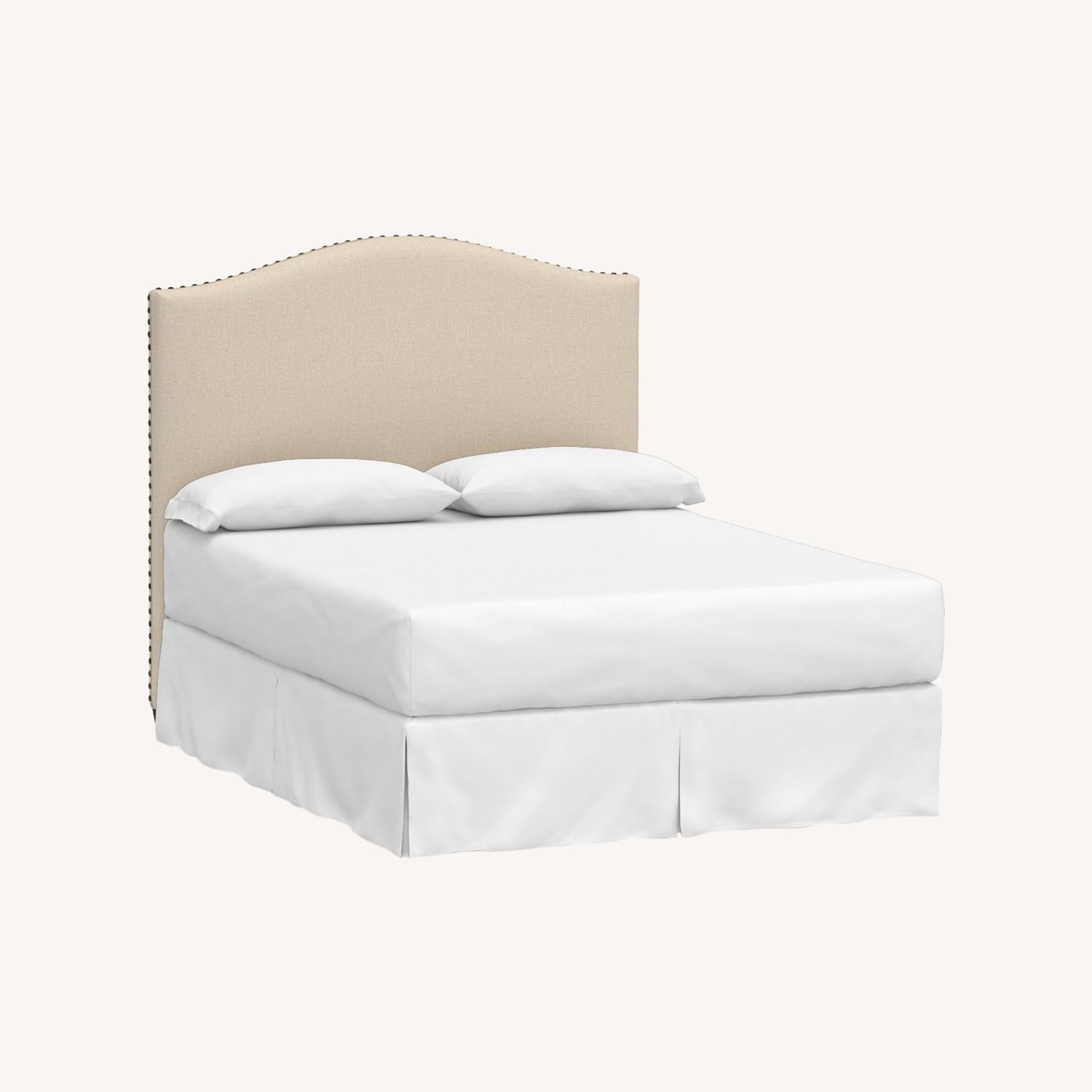 Pottery Barn Raleigh Curved Upholstered Headboard - image-0