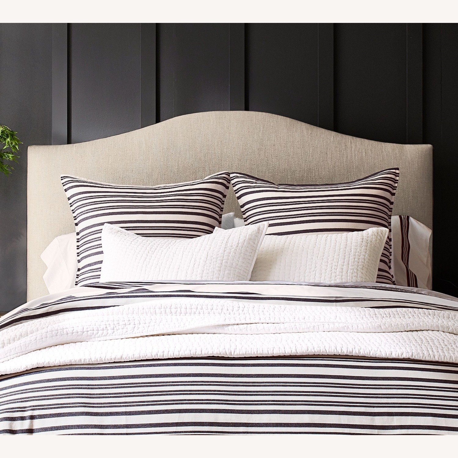 Pottery Barn Raleigh Curved Upholstered Headboard - image-3