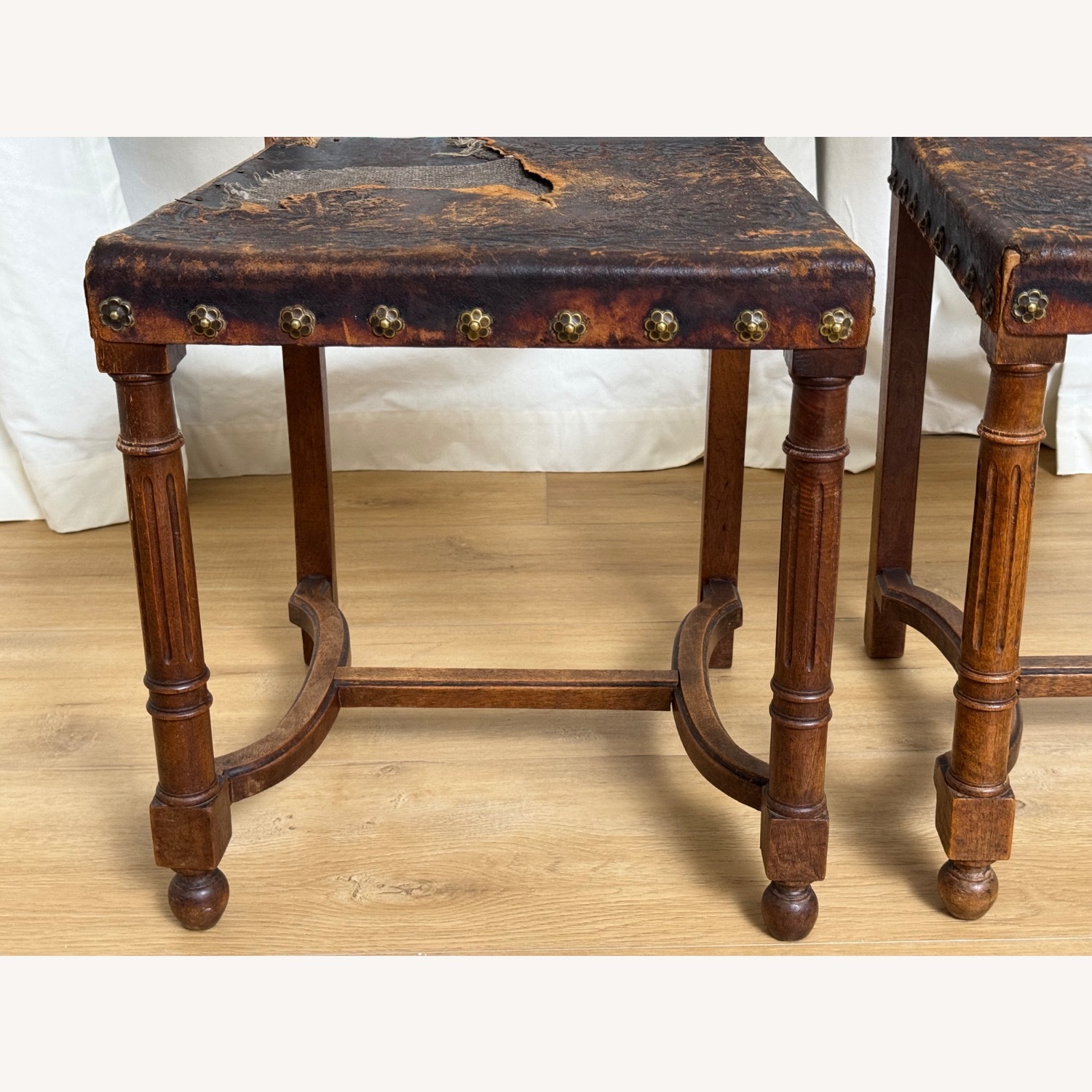 King Henry II Renaissance 2 Chairs 19th Century - image-5