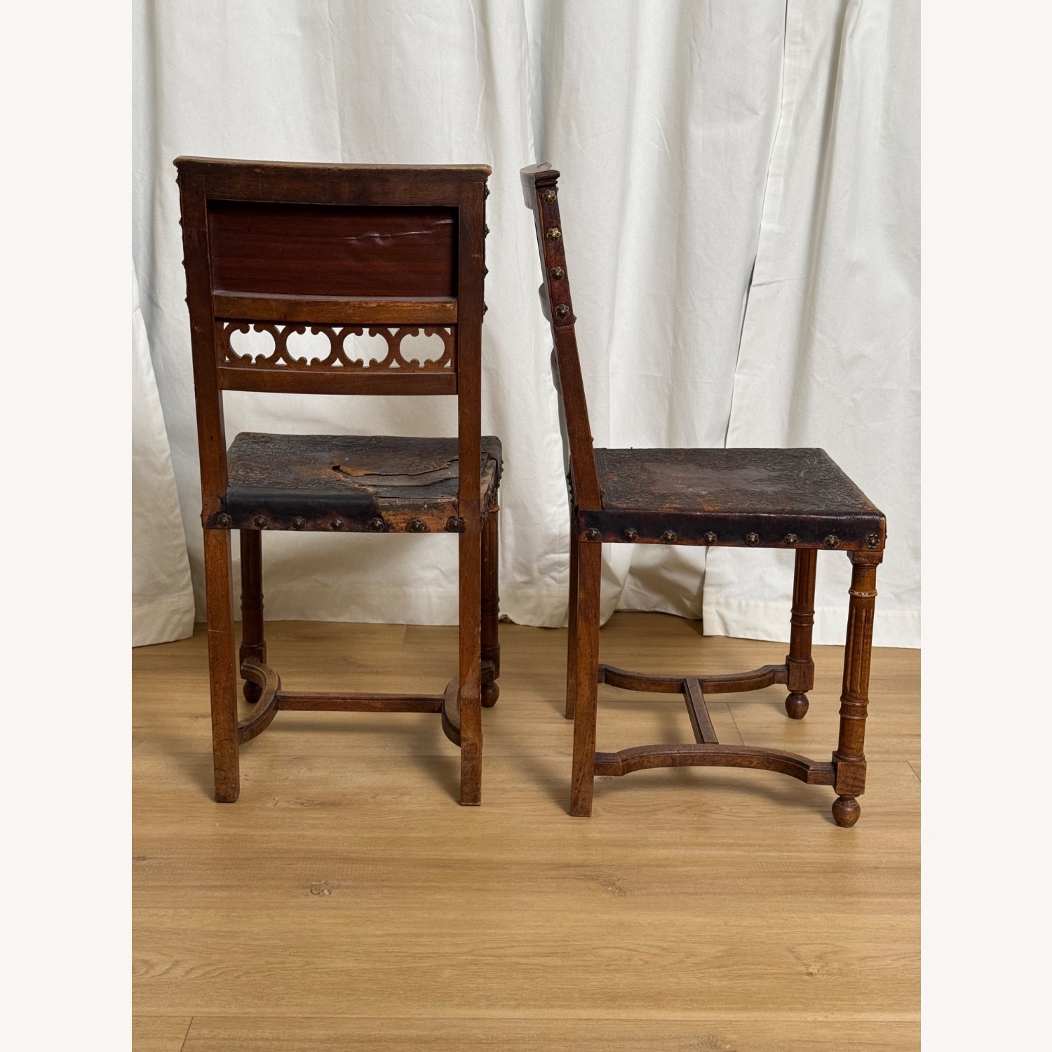 King Henry II Renaissance 2 Chairs 19th Century - image-13