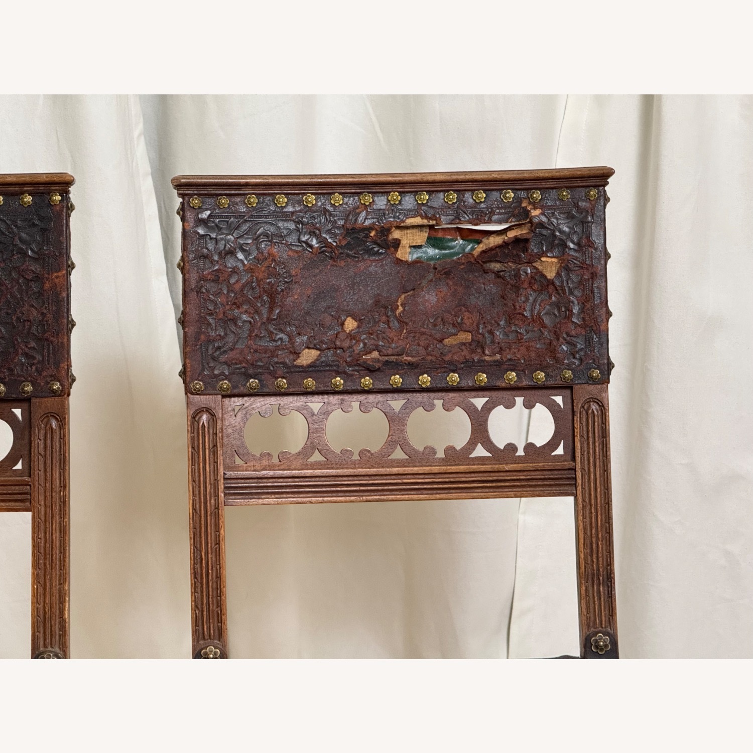 King Henry II Renaissance 2 Chairs 19th Century - image-3