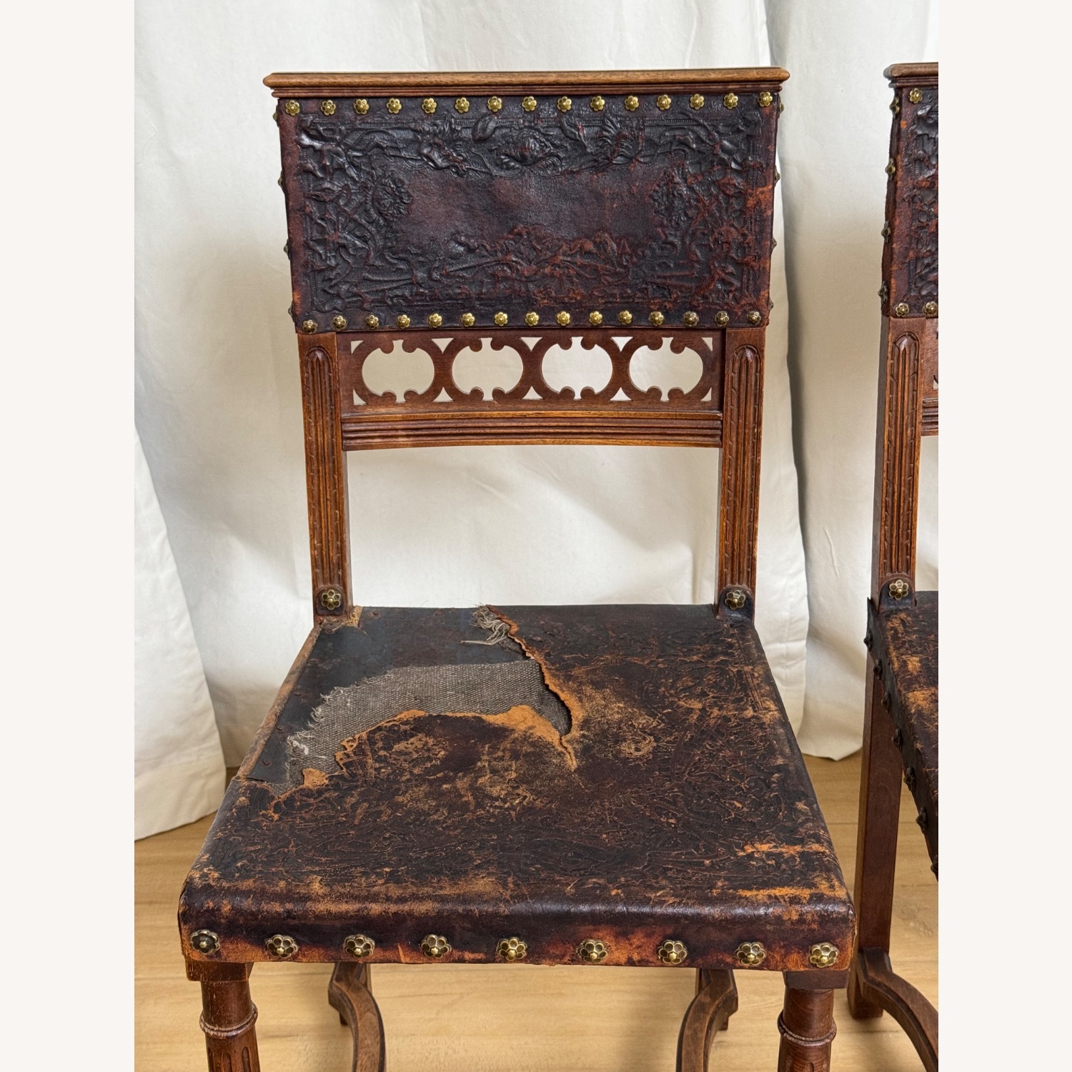 King Henry II Renaissance 2 Chairs 19th Century - image-11