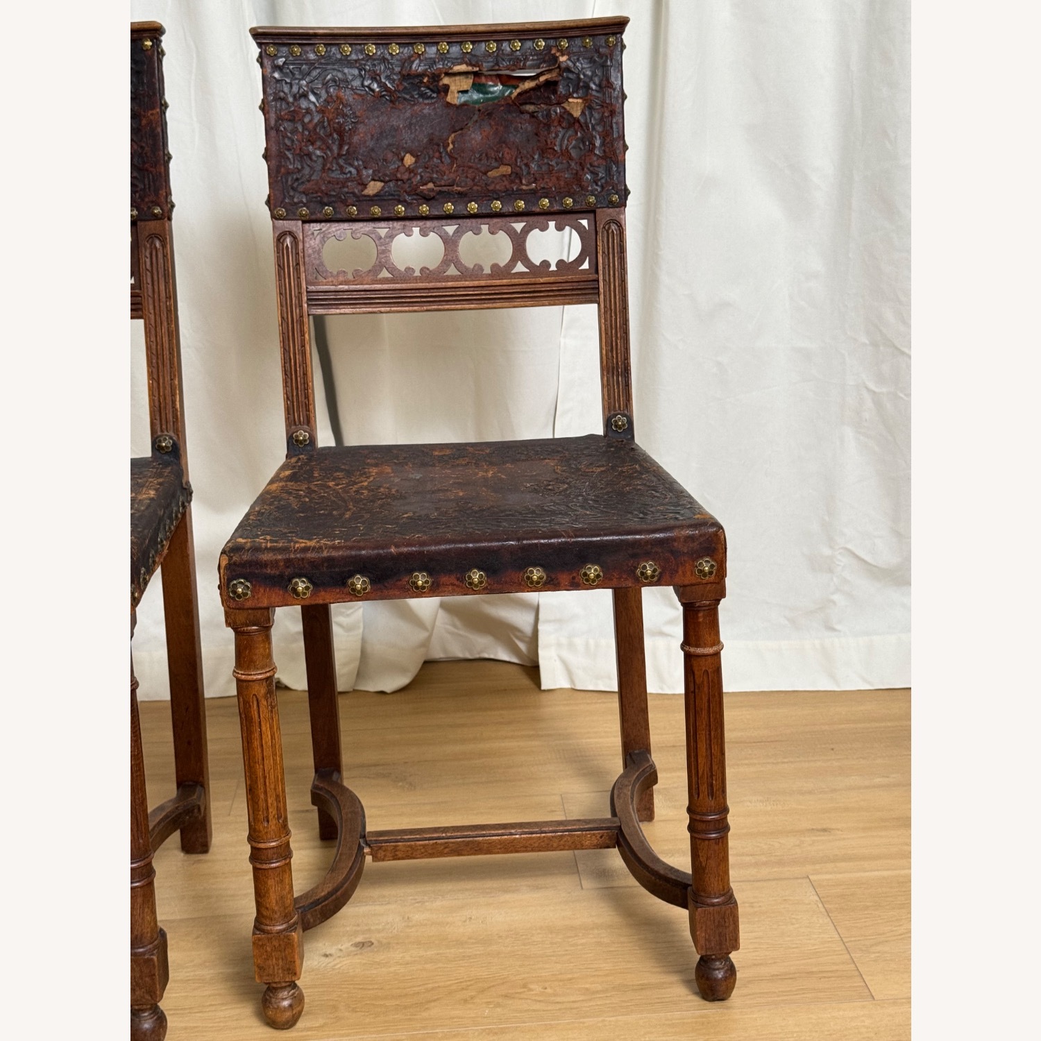 King Henry II Renaissance 2 Chairs 19th Century - image-6