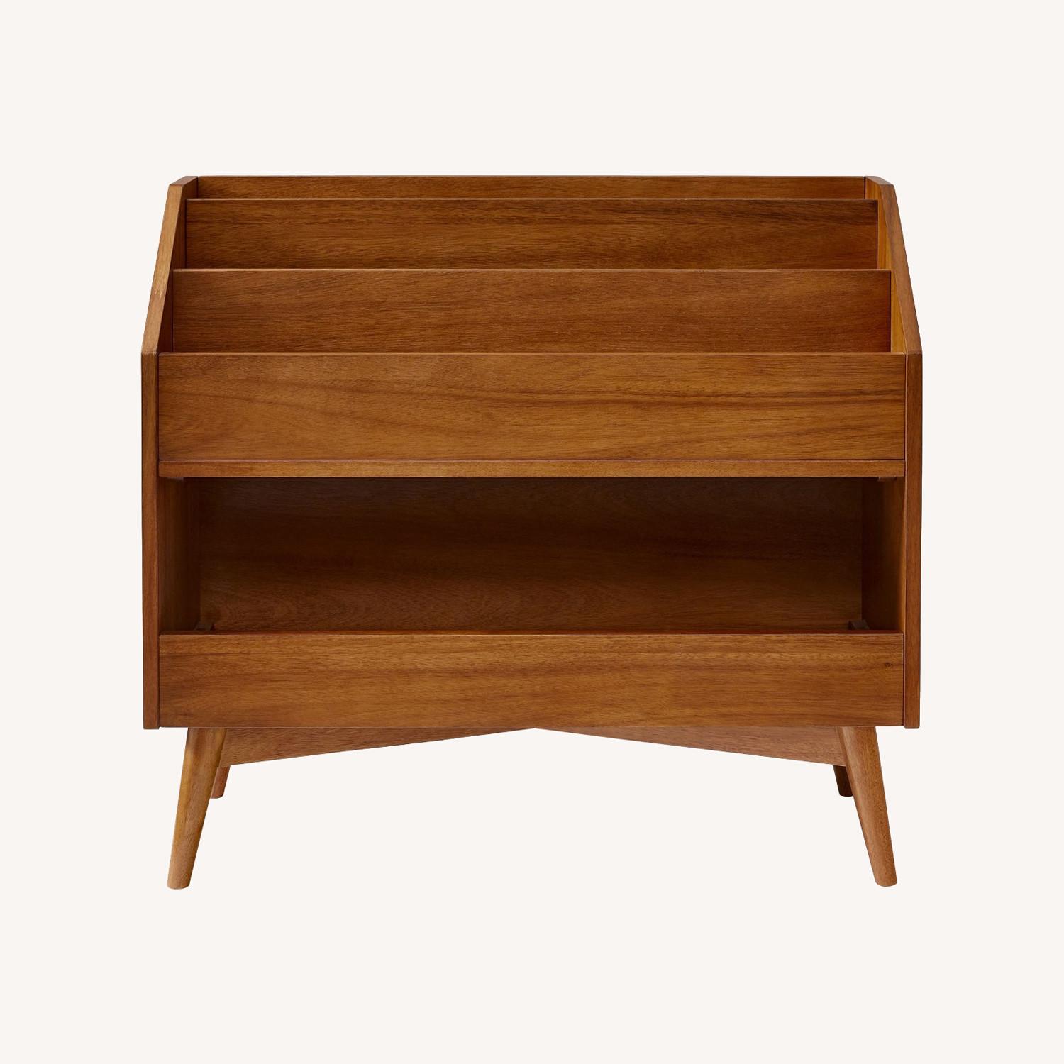 West Elm Mid-Century Toy Dump with Bookrack