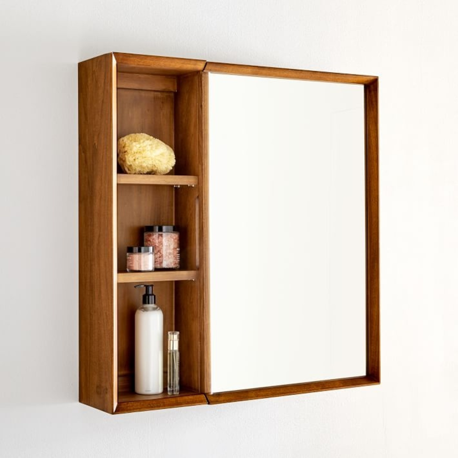 West Elm Mid-Century Medicine Cabinet W Shelves - image-1