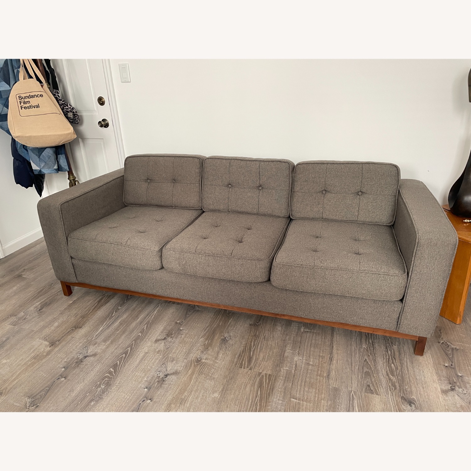 Gus Modern Dark Gray Comfy Couch - image-1