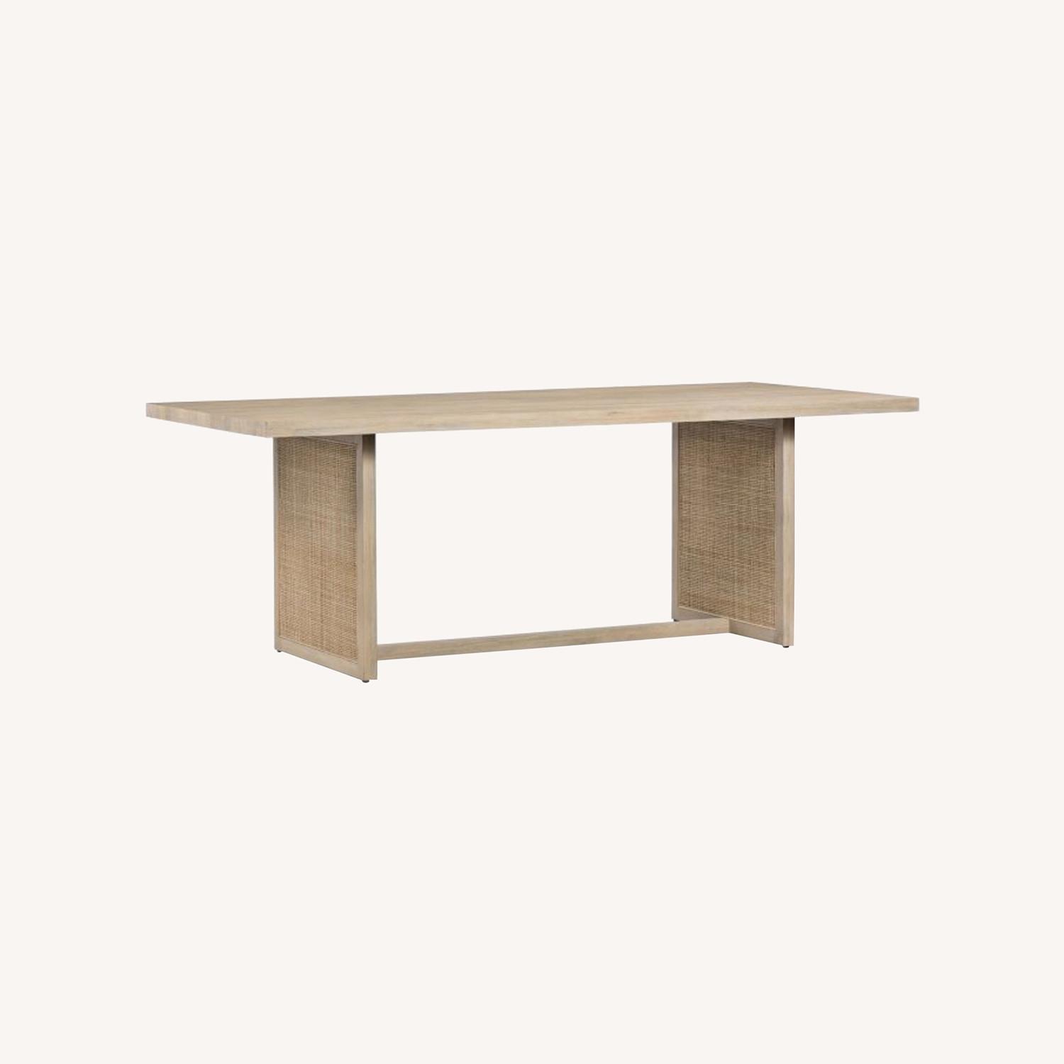 West Elm Yvette Woven Rectangle Dining Table (84") - image-0