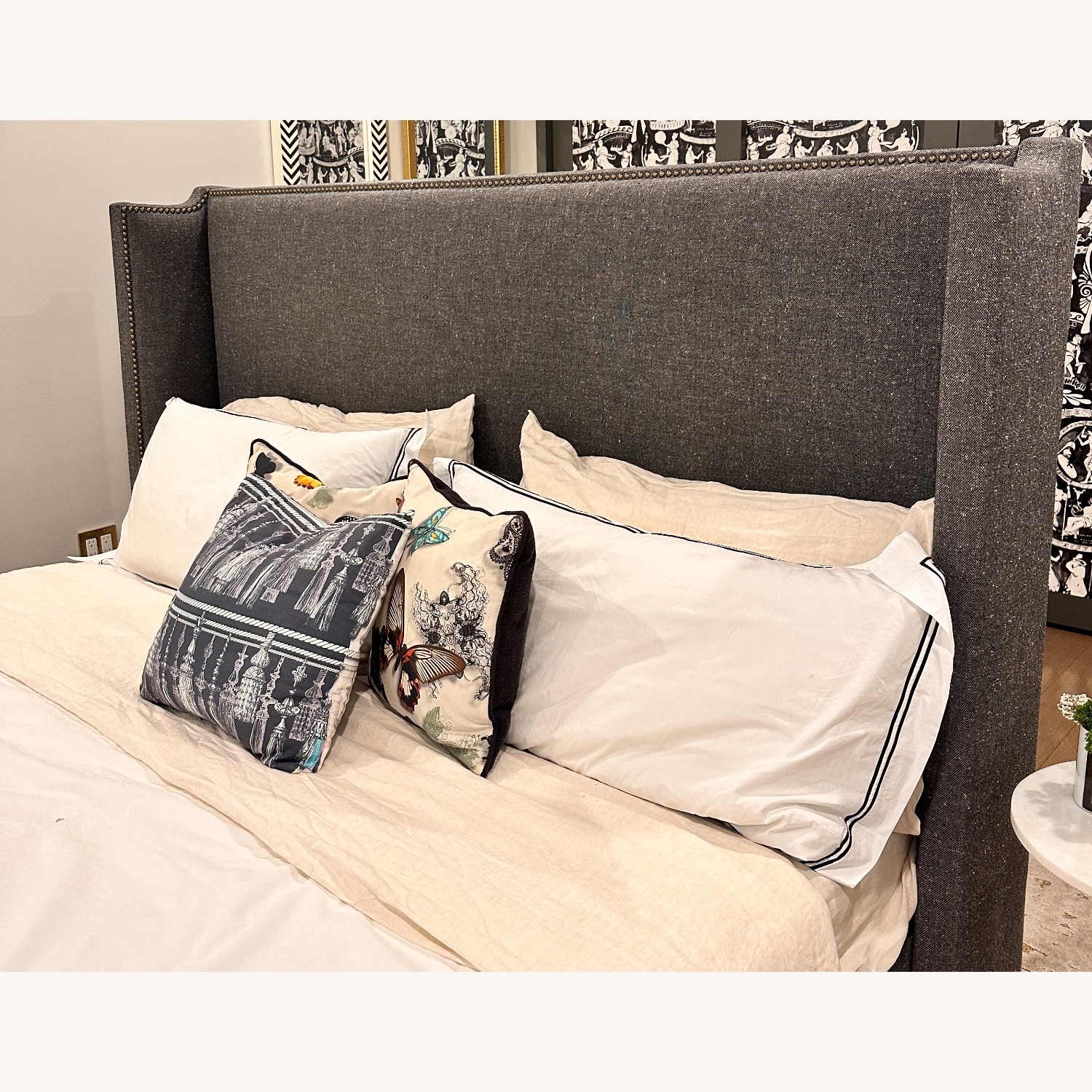 West Elm King Contemporary Sleigh Bed  - image-3