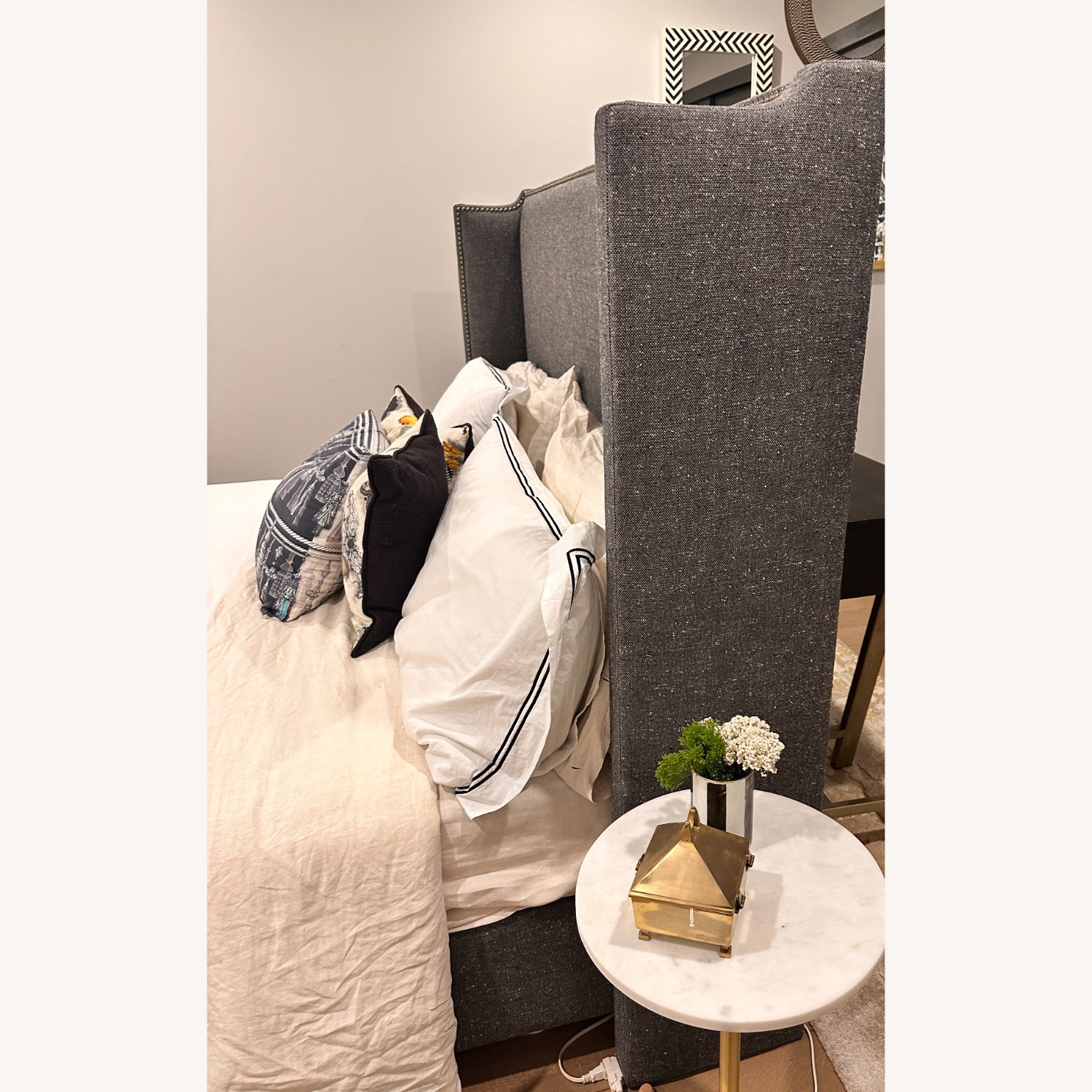 West Elm King Contemporary Sleigh Bed  - image-4