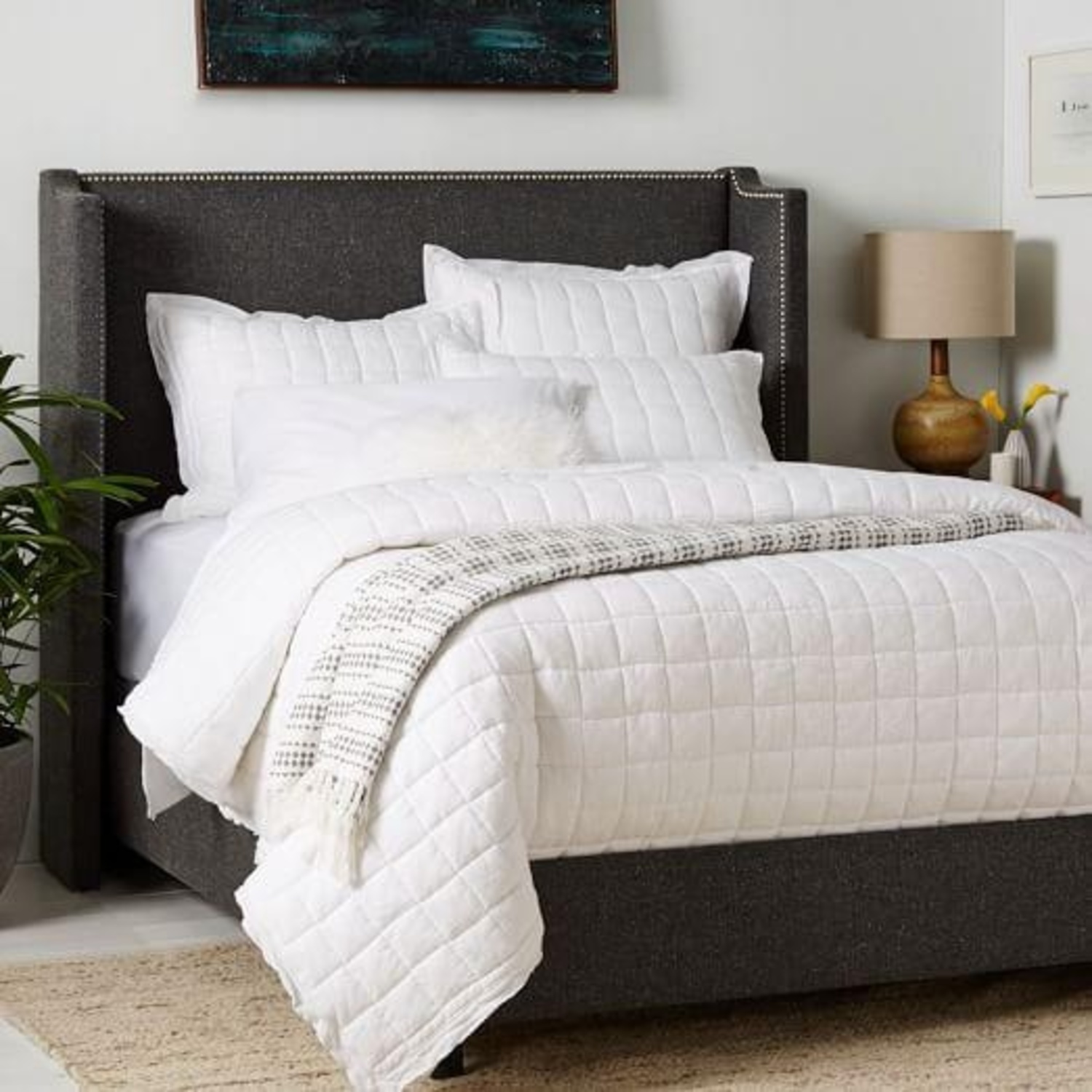 West Elm King Contemporary Sleigh Bed  - image-6