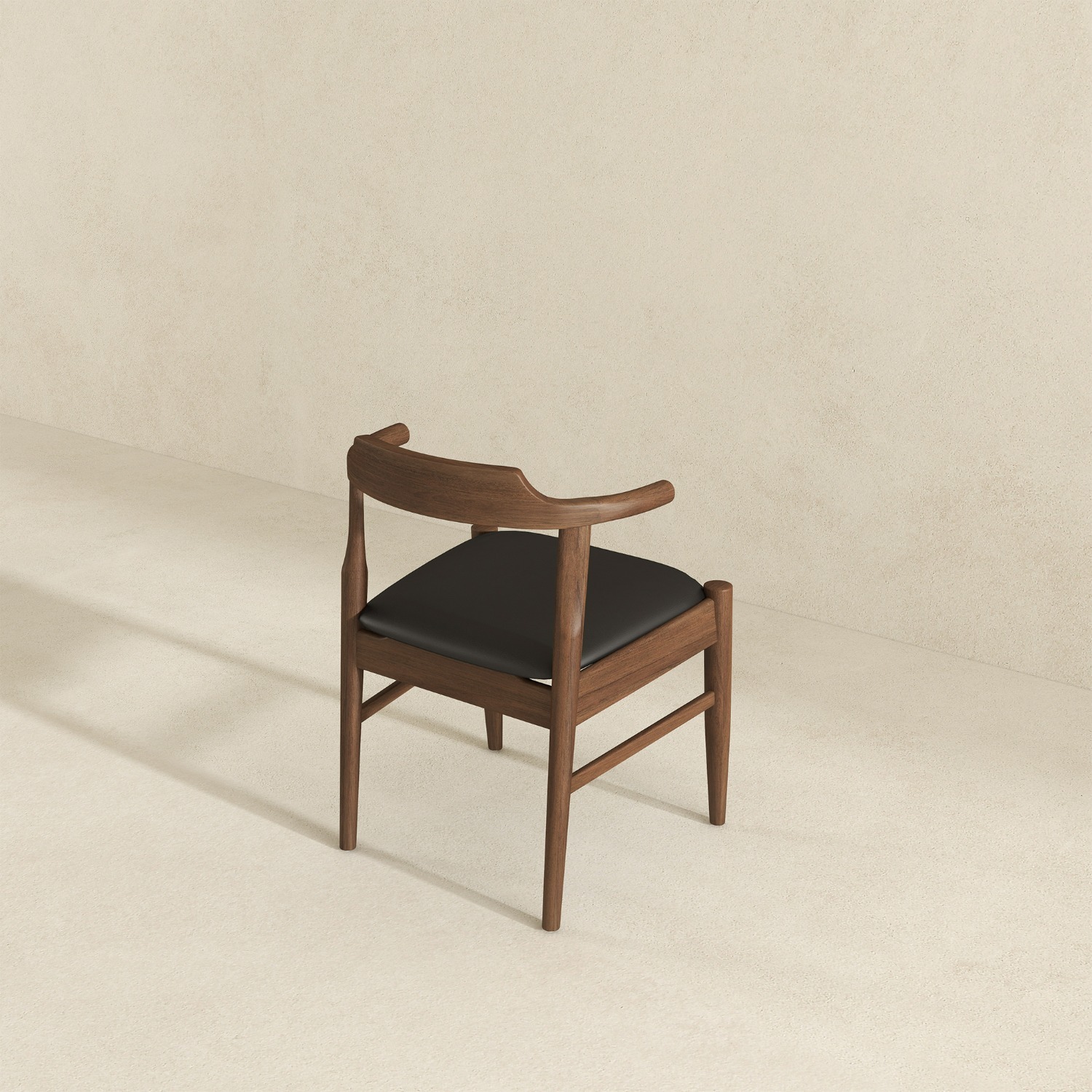 Zola Dining Chair Black Leather Set of 2 - image-5