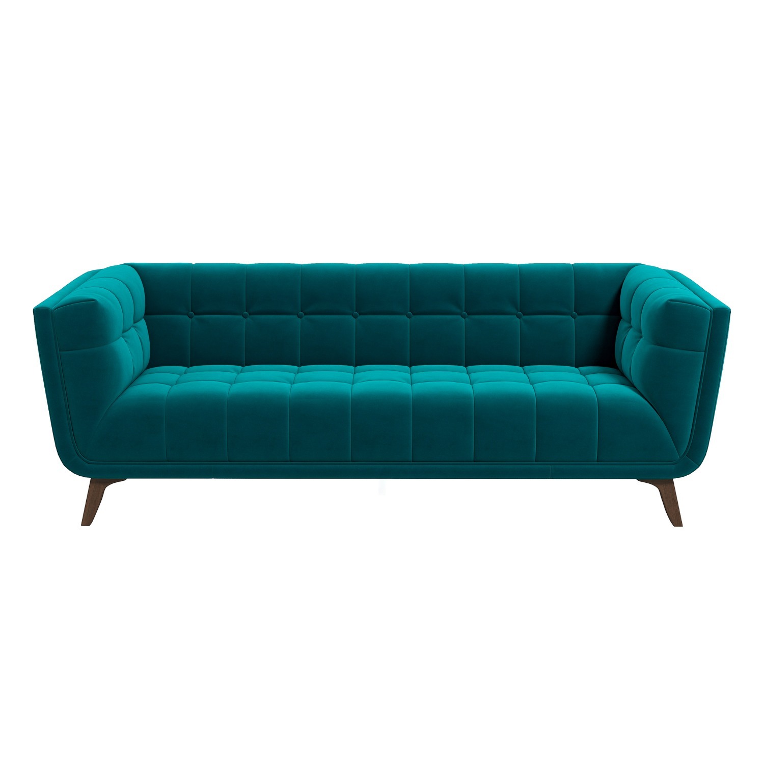 Kano Large Teal Velvet Sofa - image-1