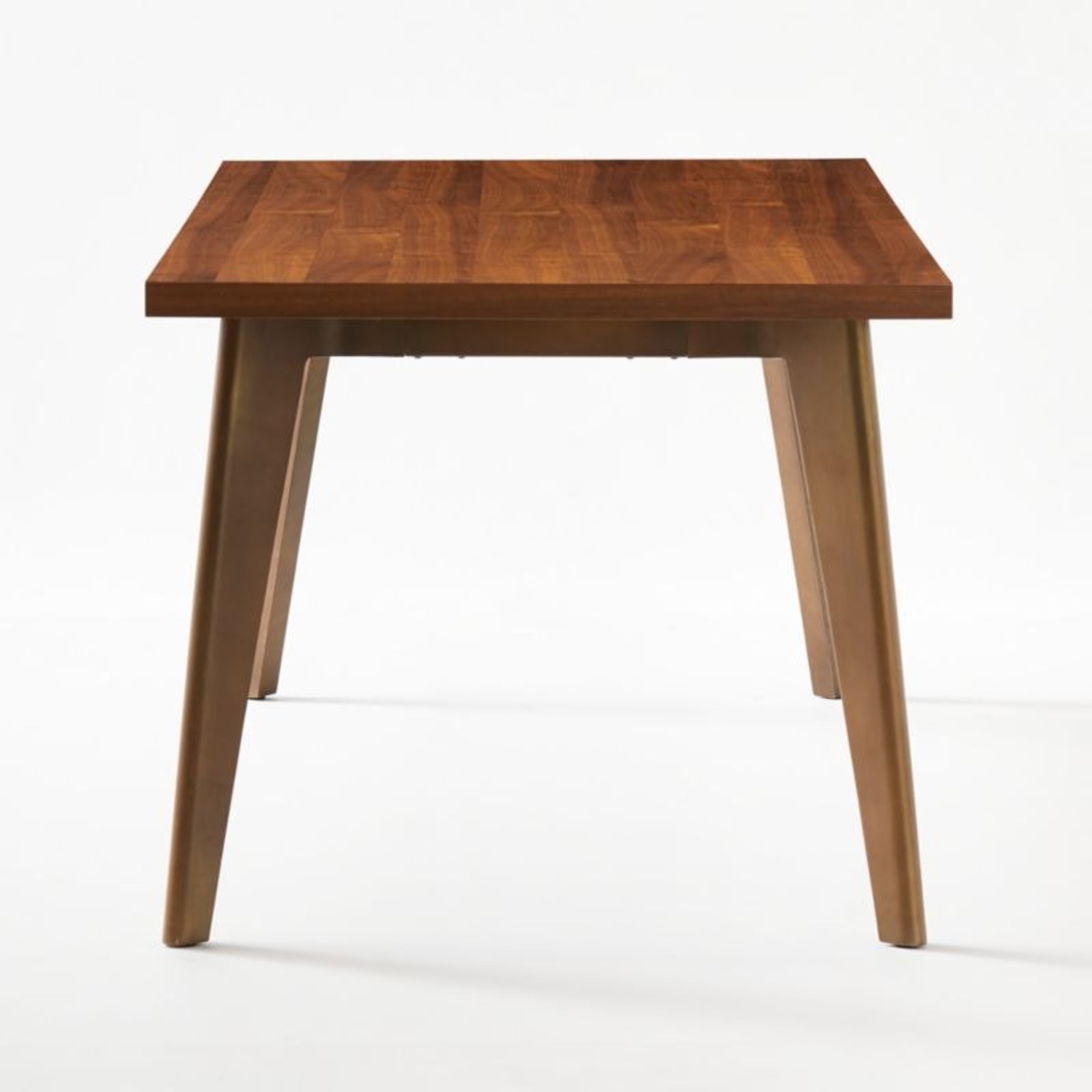 CB2 Harper Brass Dining Table with Walnut Top - image-2