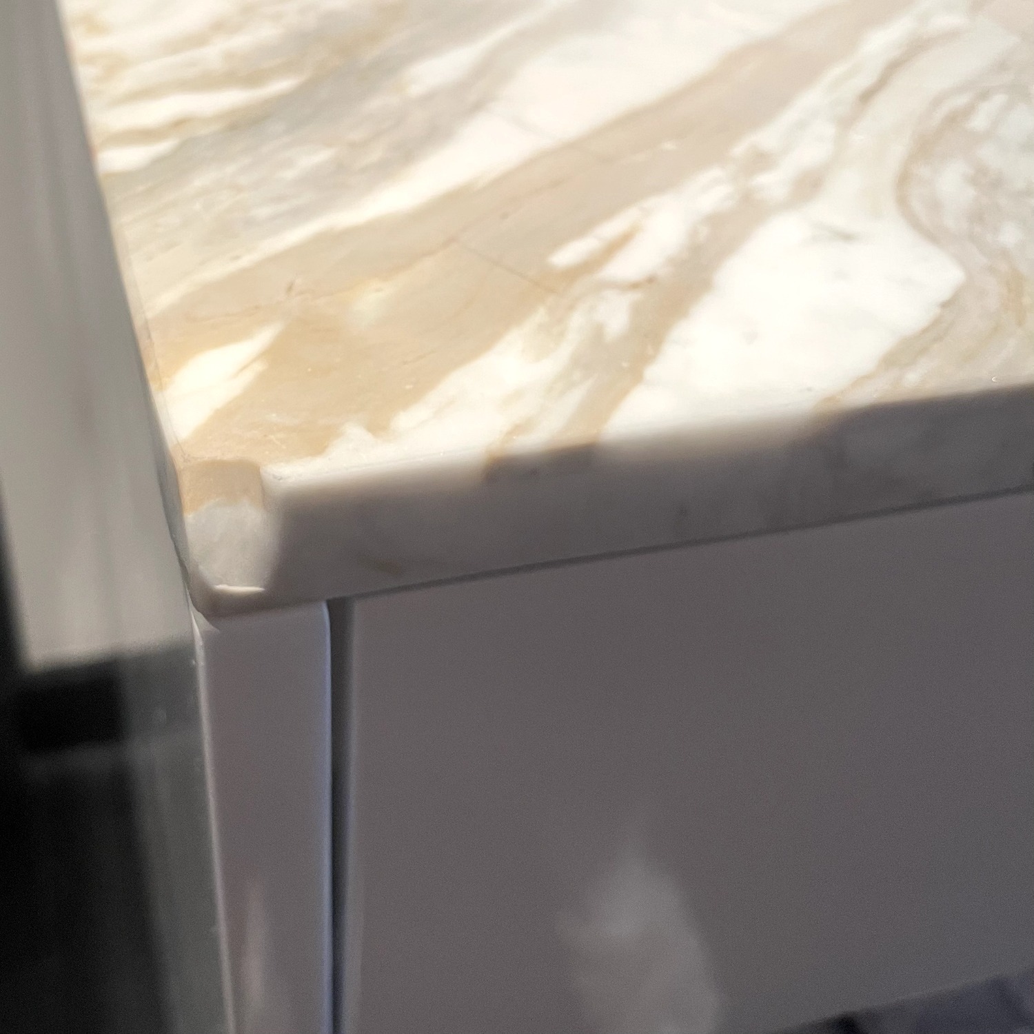 CB2 White Marble Kitchen Island - image-6
