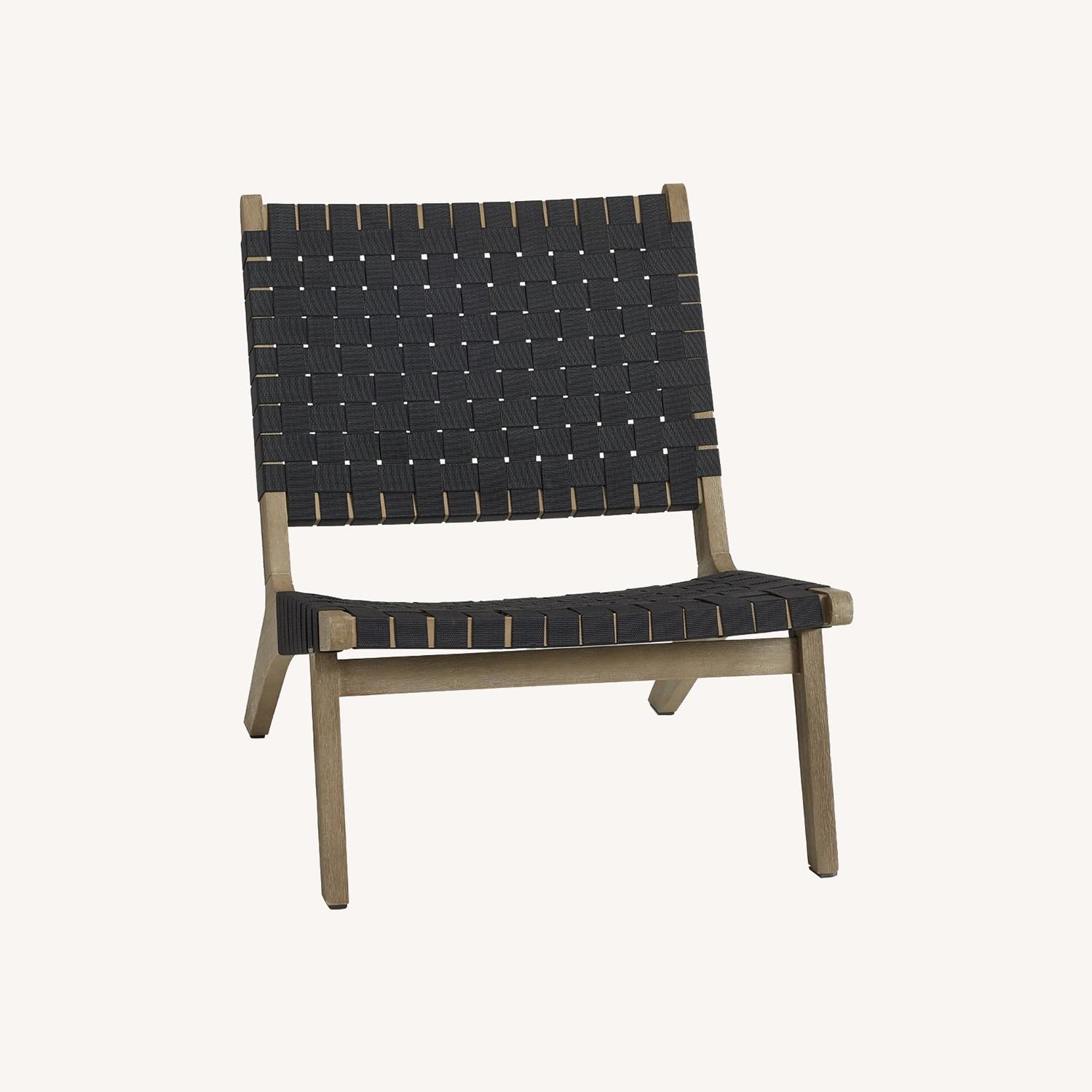 Pottery Barn Abbott Acacia Woven Outdoor Lounge - image-0