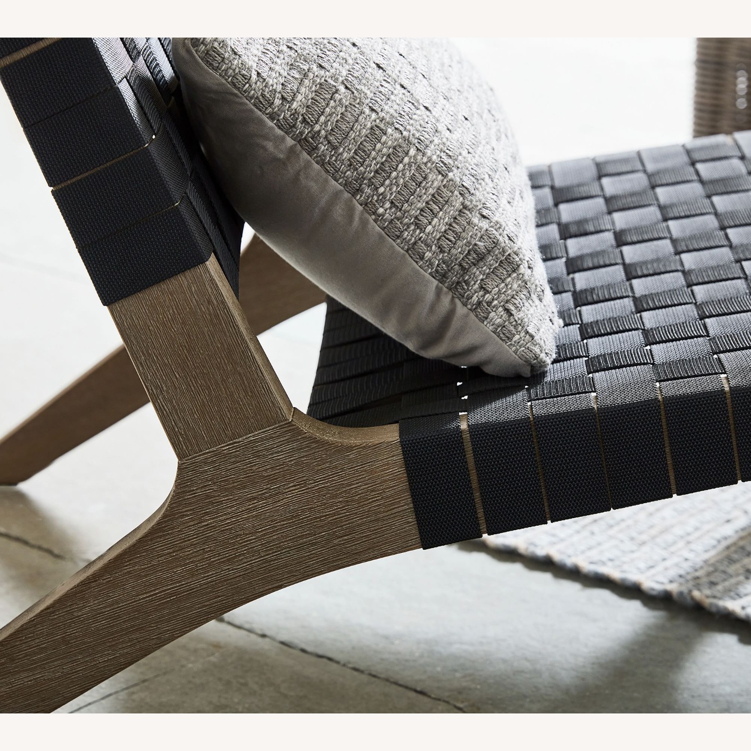 Pottery Barn Abbott Acacia Woven Outdoor Lounge - image-1