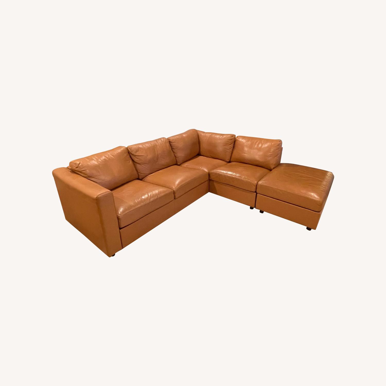 IKEA Finnala Leather Couch - image-0