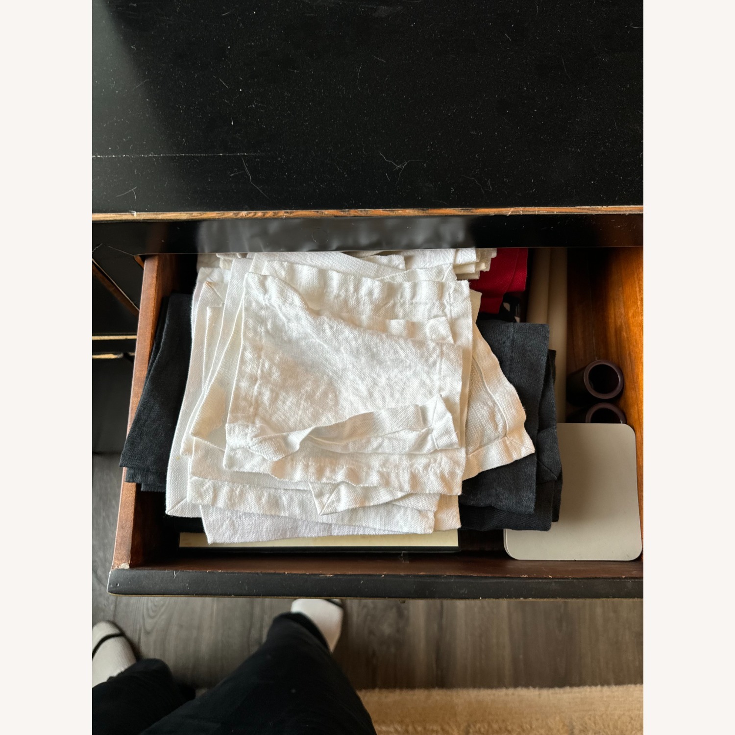 Distressed Black Lacquer Chinese/Ming Sideboard - image-15