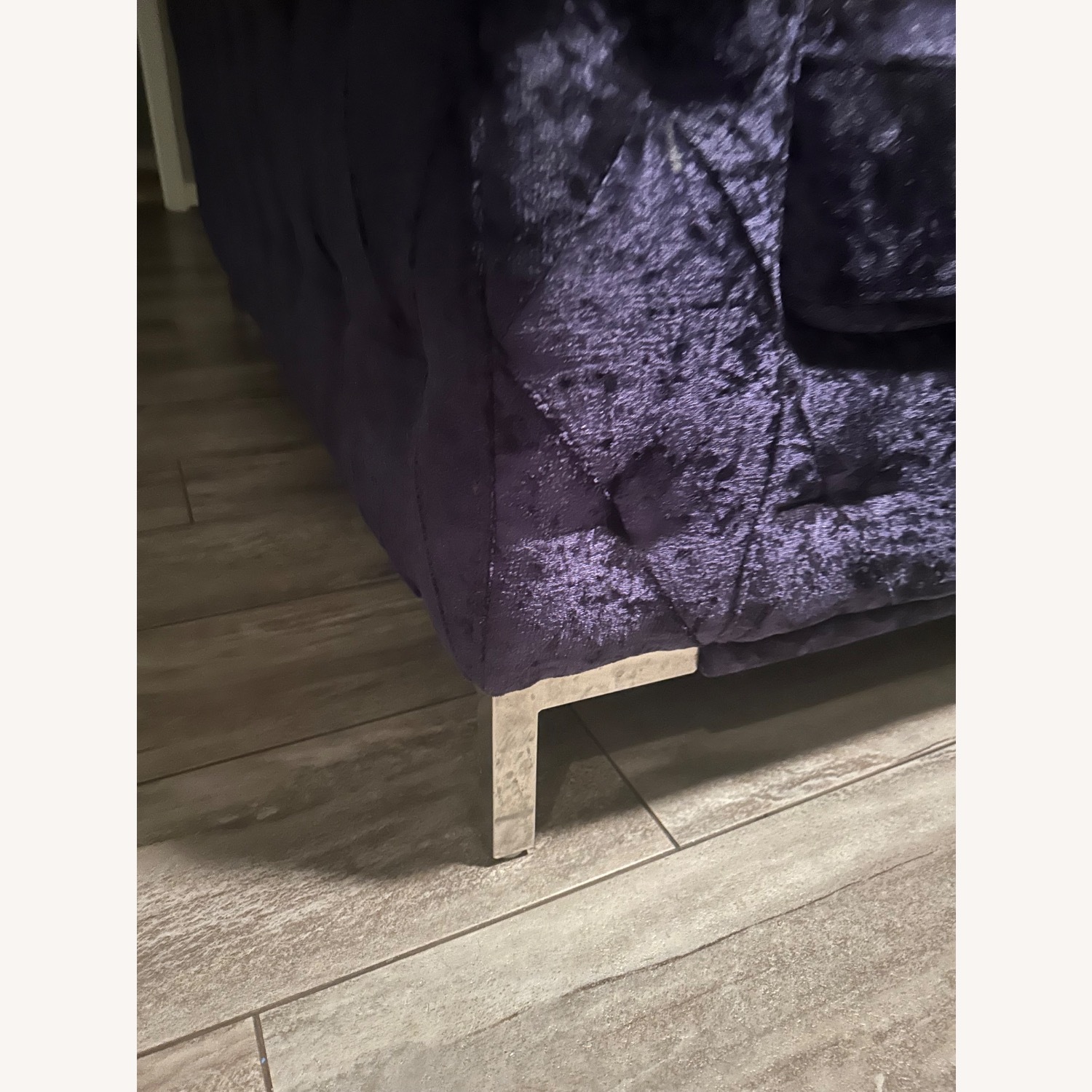 Value City Midnight Blue Sectional - image-4