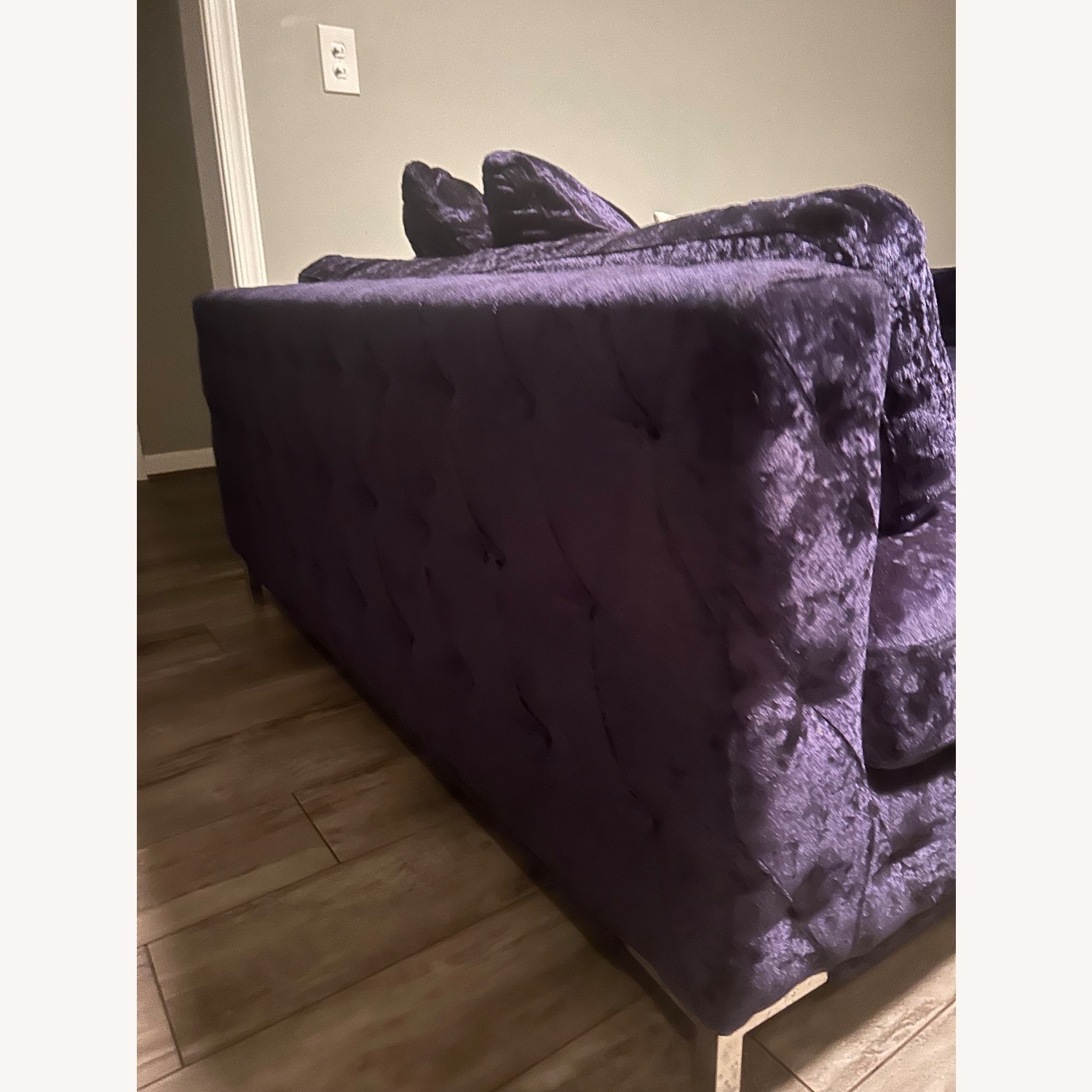 Value City Midnight Blue Sectional - image-3