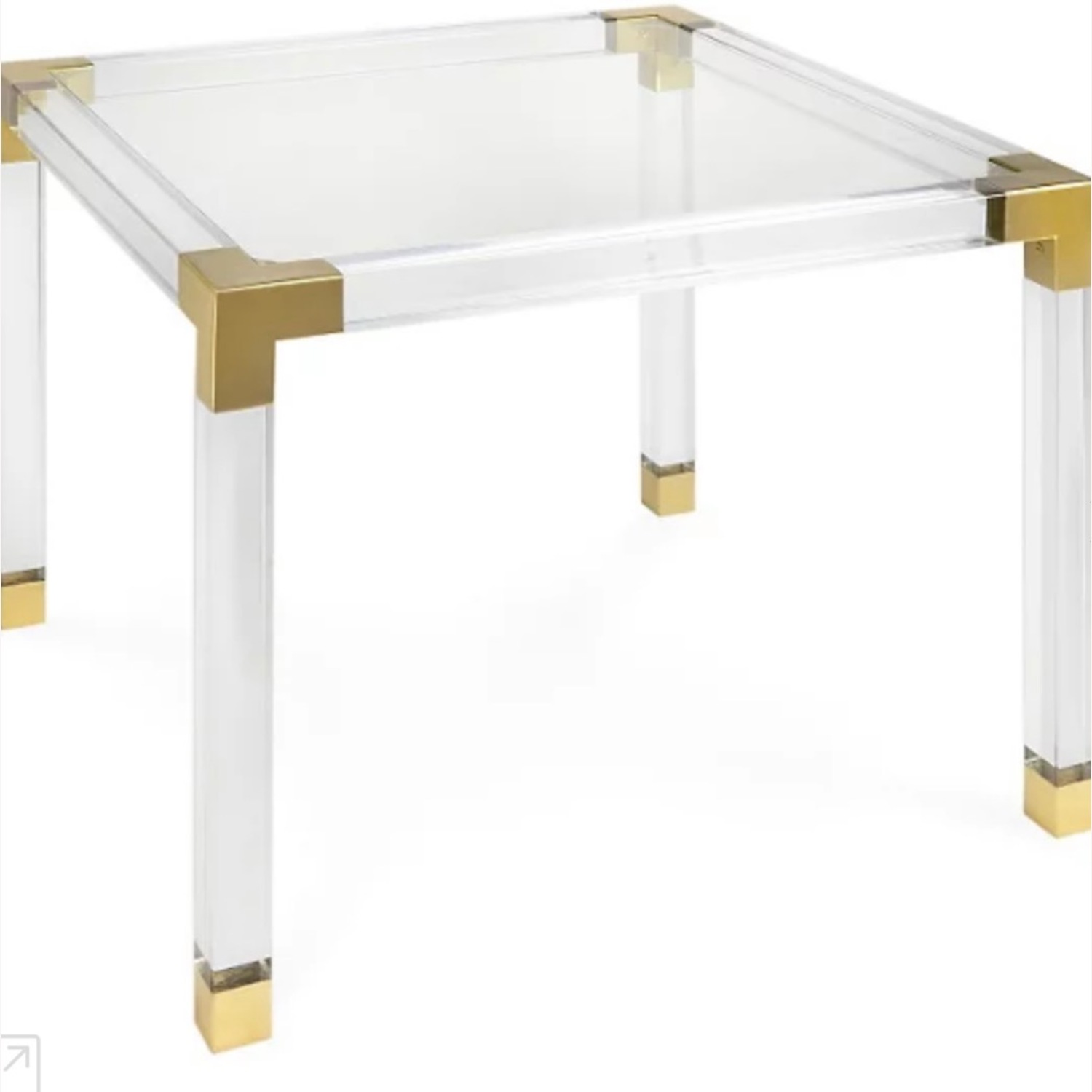 Jonathan Adler Glass and Brass Dining Table - image-0