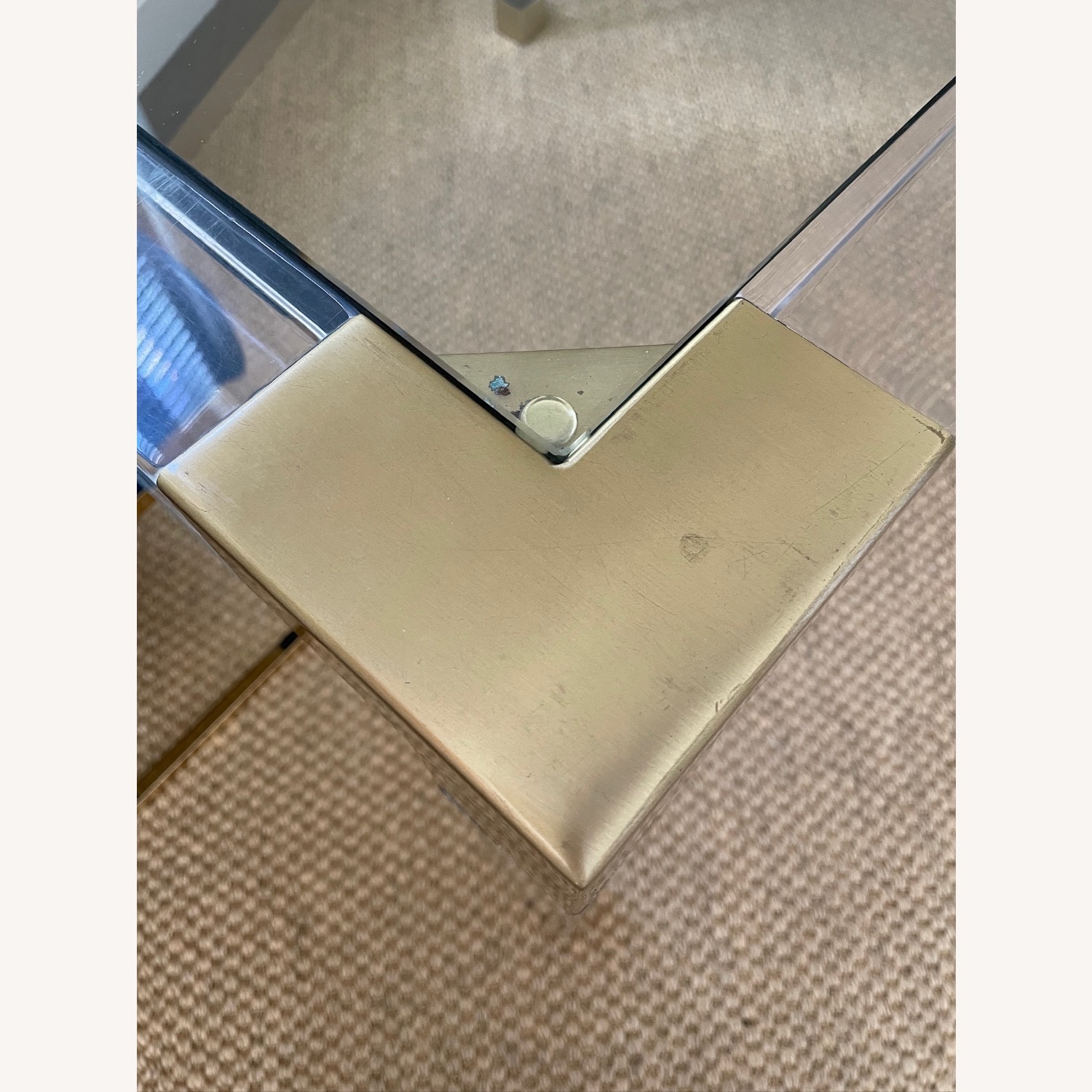 Jonathan Adler Glass and Brass Dining Table - image-1