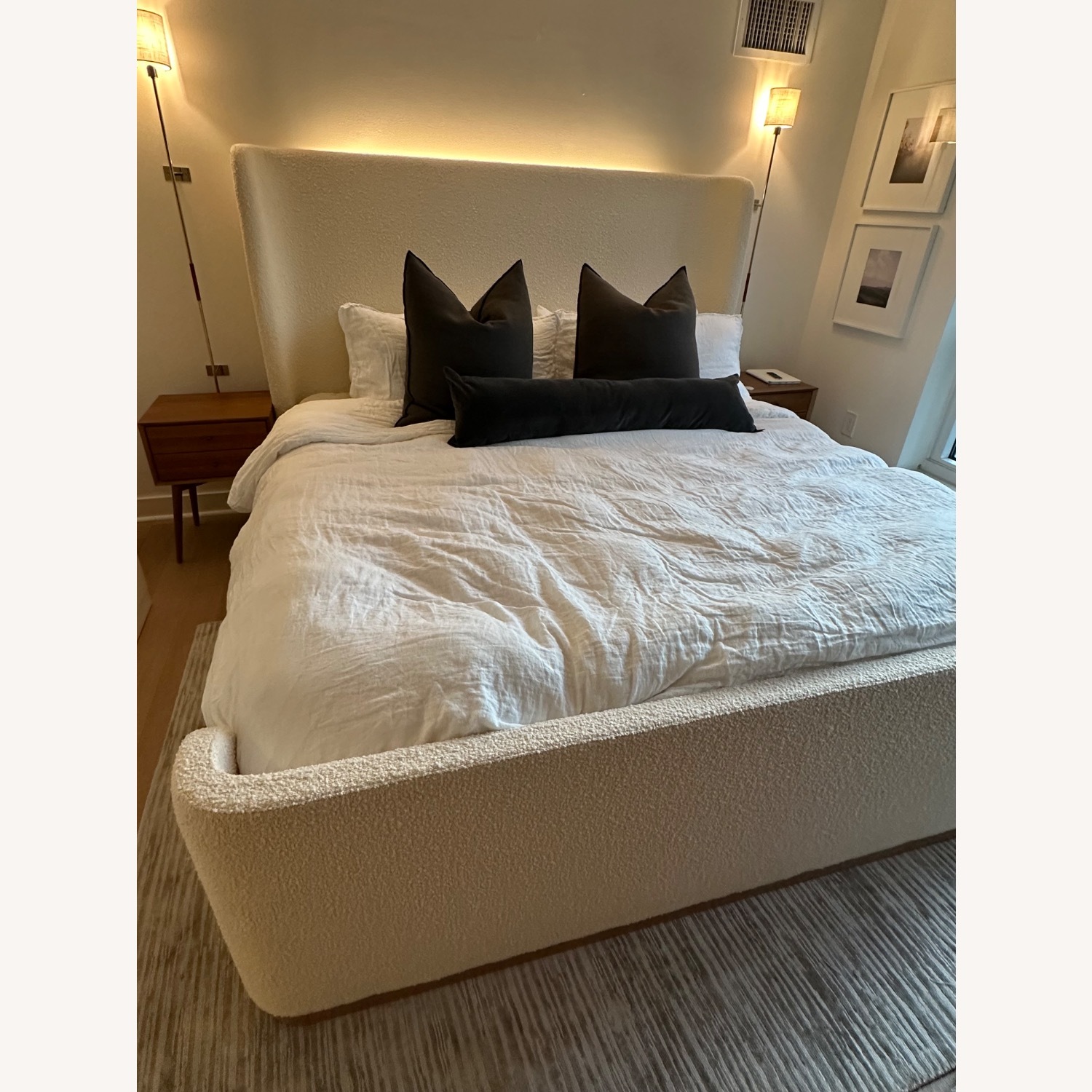 McGee & Co King Upholstered Bed, White Boucle - image-4