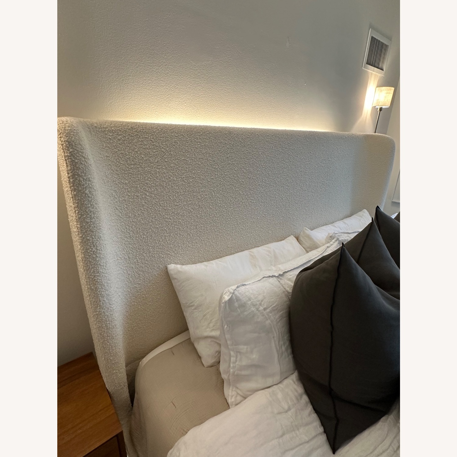 McGee & Co King Upholstered Bed, White Boucle - image-2