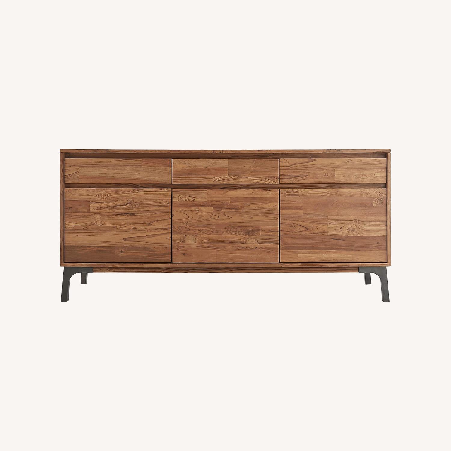 Crate & Barrel Lakin 71" Teak Credenza Storage - image-0
