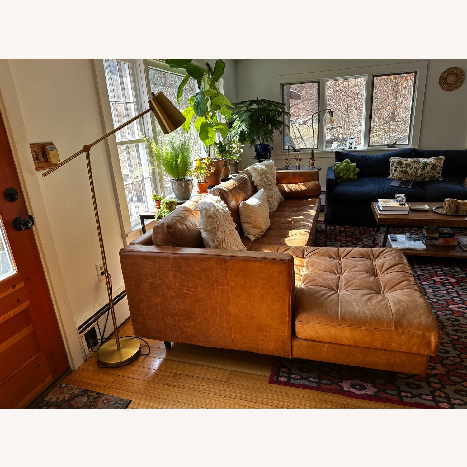 Joybird Briar Leather Sectional - Left - image-3