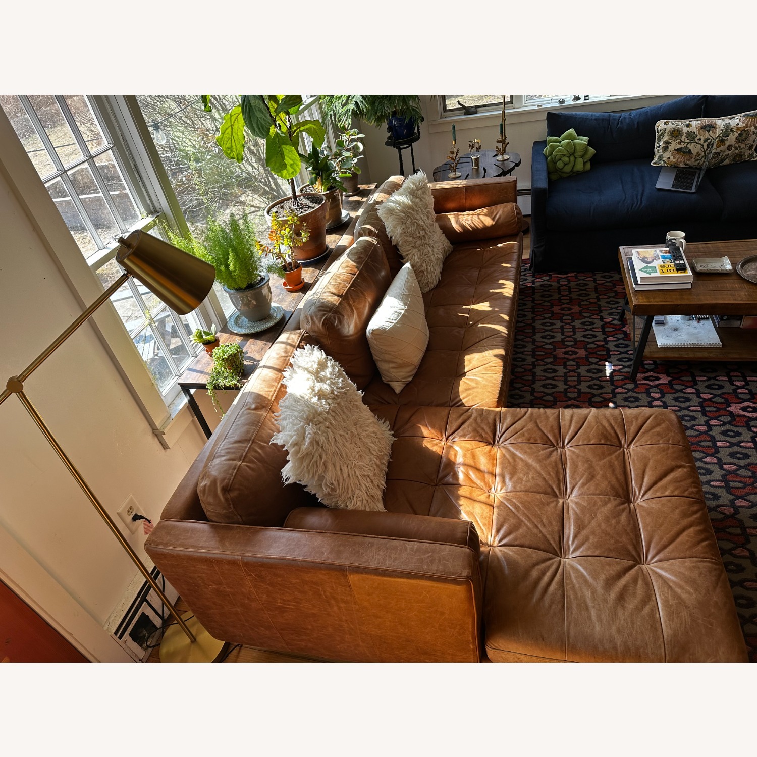 Joybird Briar Leather Sectional - Left - image-2