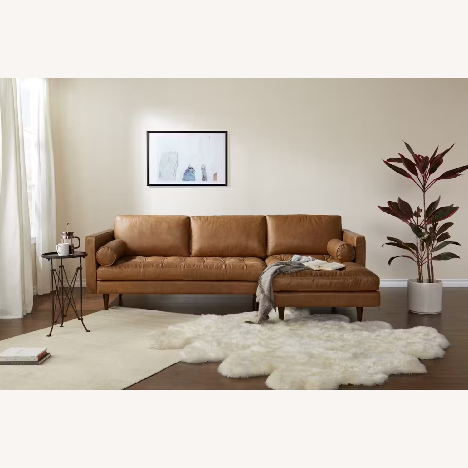Joybird Briar Leather Sectional - Left - image-4