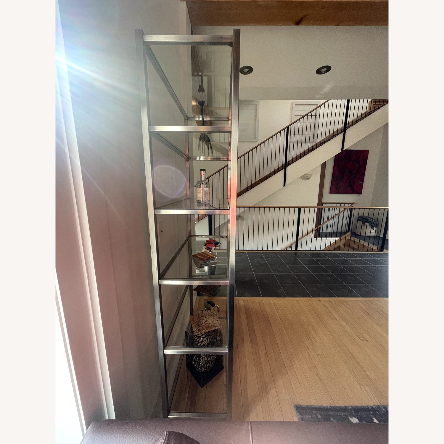 Room & Board Stainless Steel and Glass Bookshelves - image-4