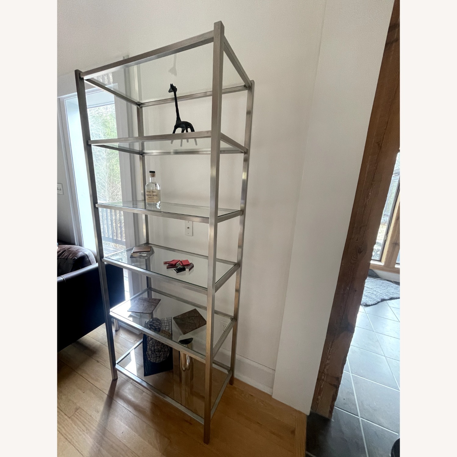 Room & Board Stainless Steel and Glass Bookshelves - image-3