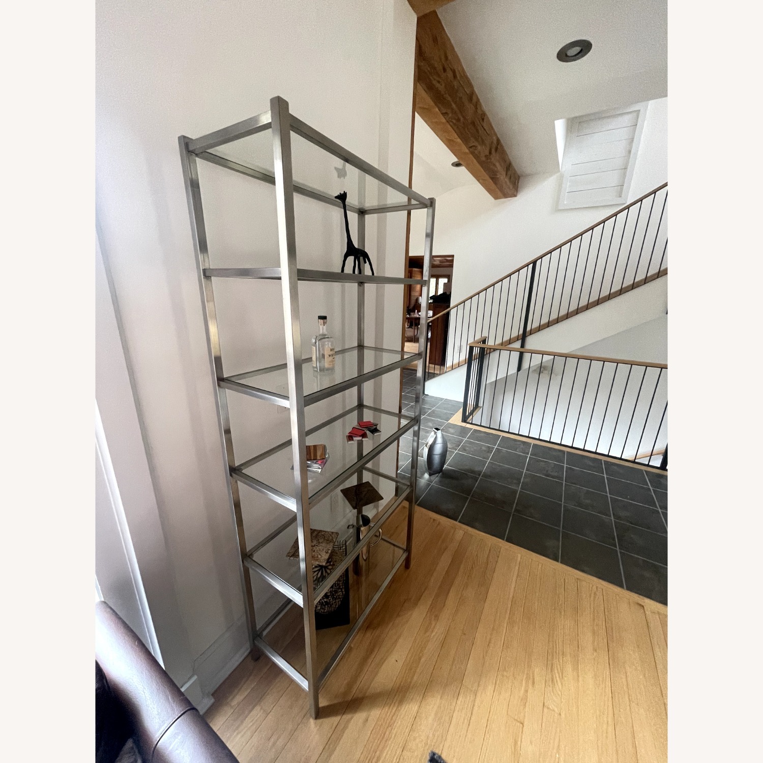 Room & Board Stainless Steel and Glass Bookshelves - image-2