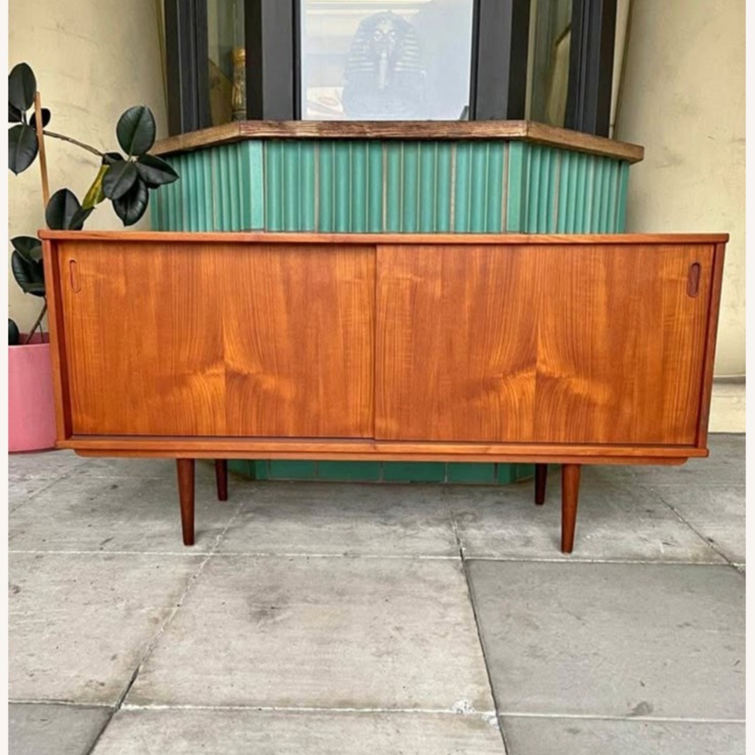 Mid Century Danish Modern Teak Credenza by Dyrlund - image-0