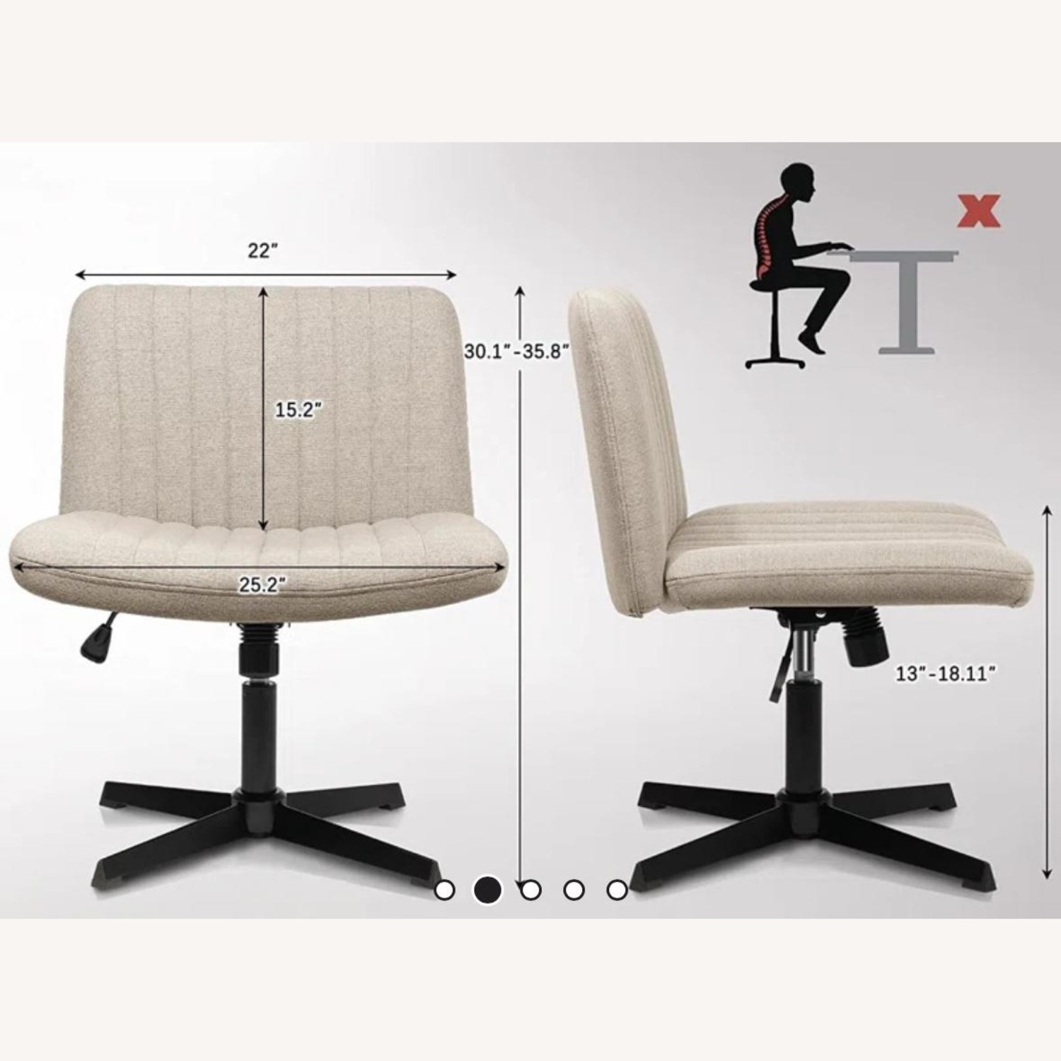 Wayfair Beaussicot Polyster Desk Chair  - image-3