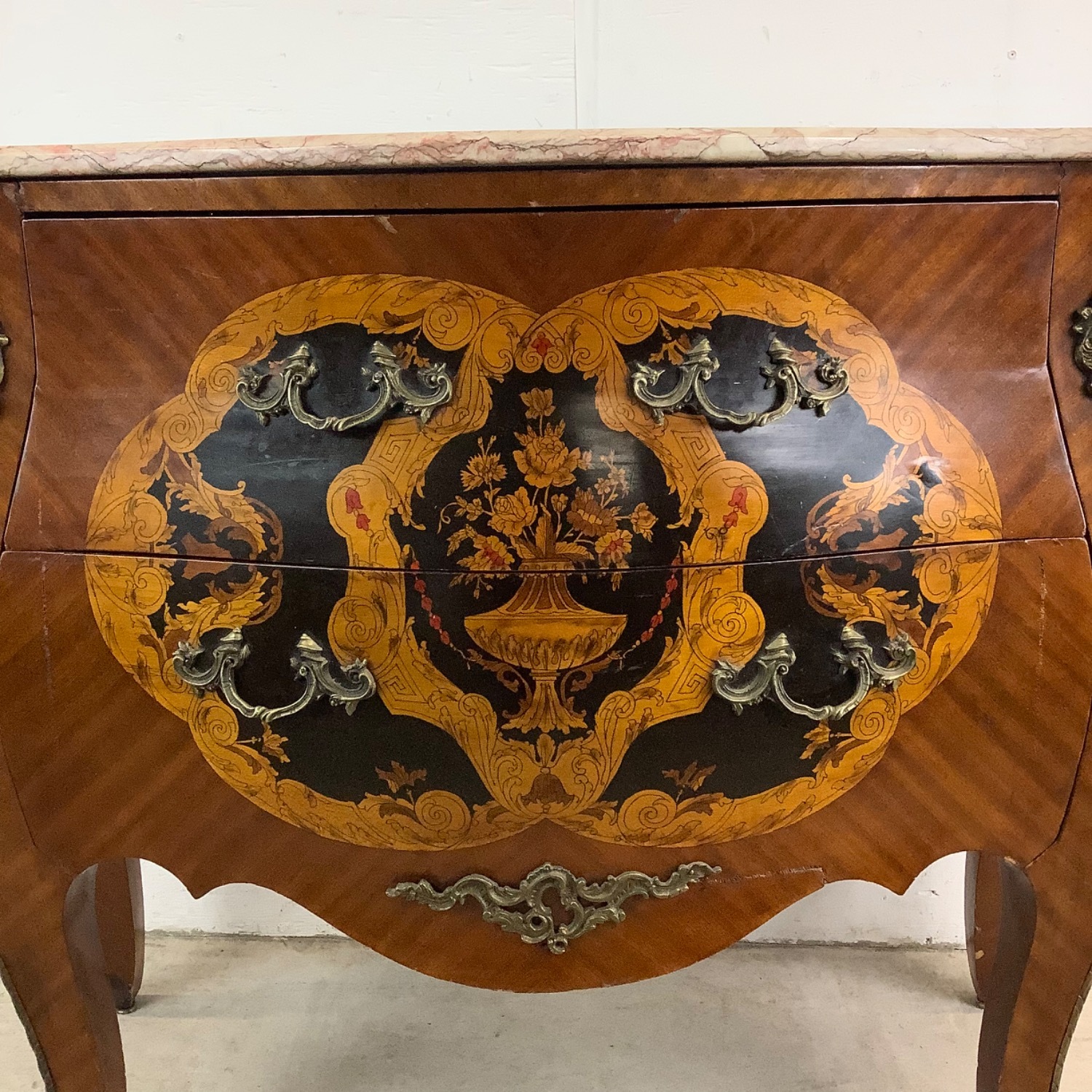 Vintage Marble Top Commode Chest - image-18