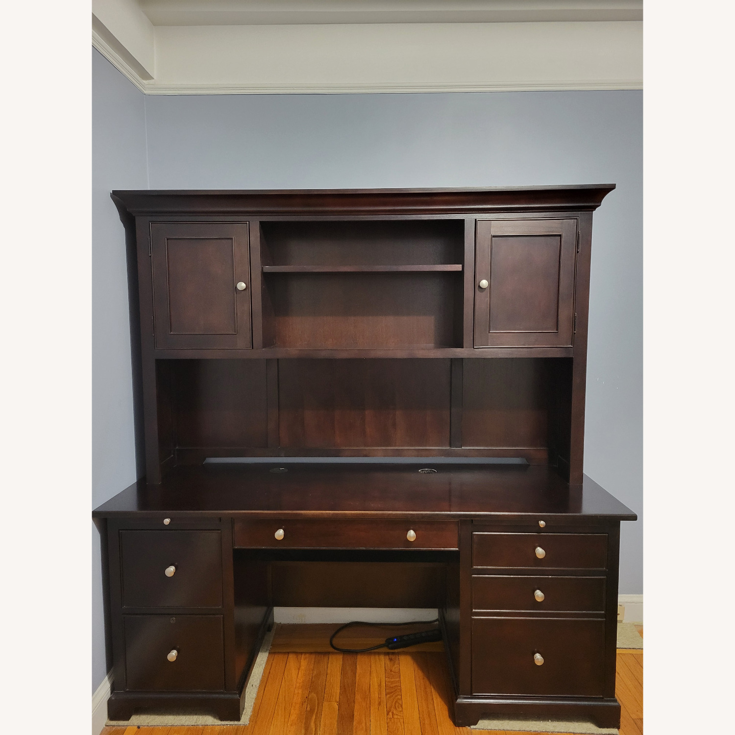 Executive Office Desk and Bookshelf - image-3