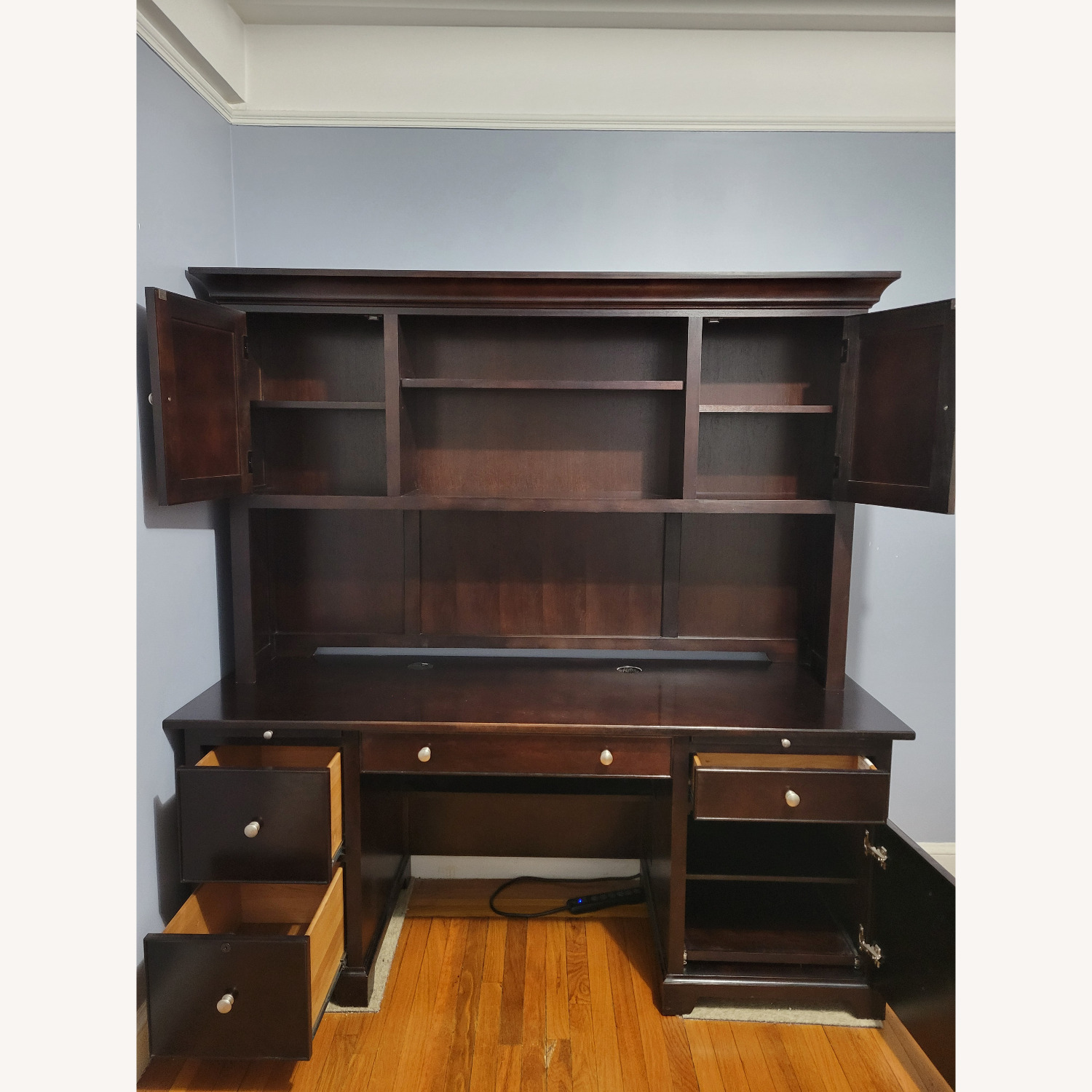Executive Office Desk and Bookshelf - image-4