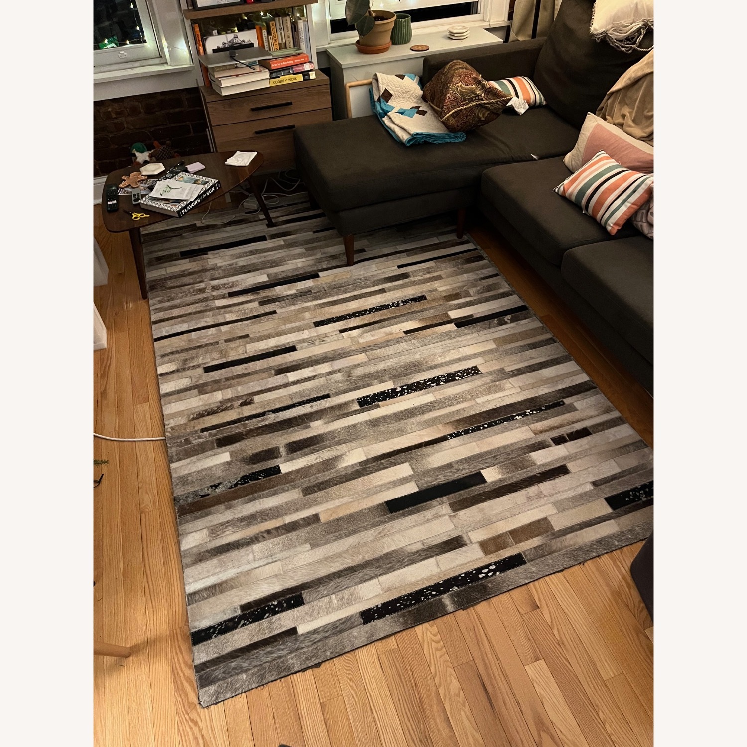 Surya Trail Cowhide Area Rug 5X8 - image-1