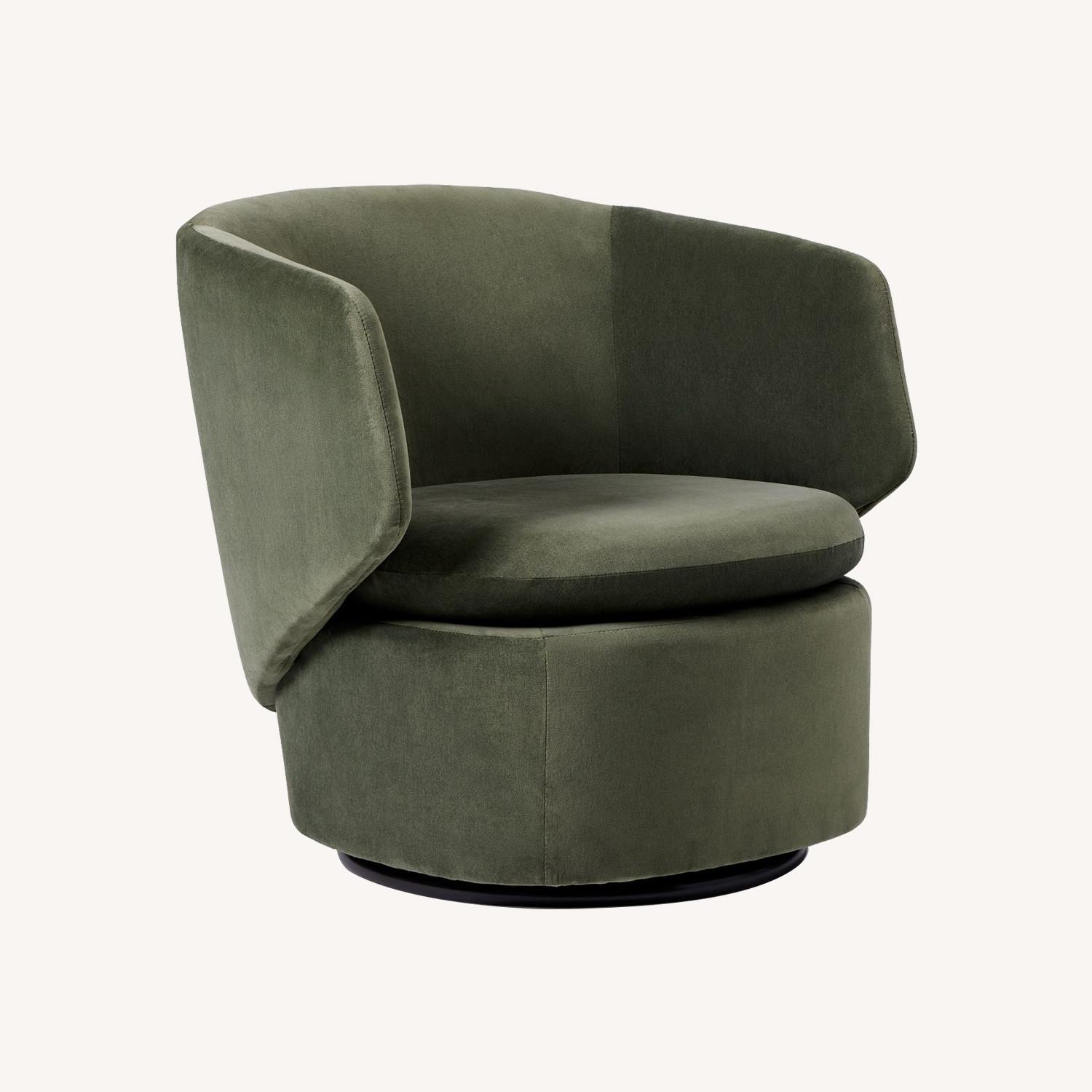 West Elm Crescent Swivel Chair - image-0