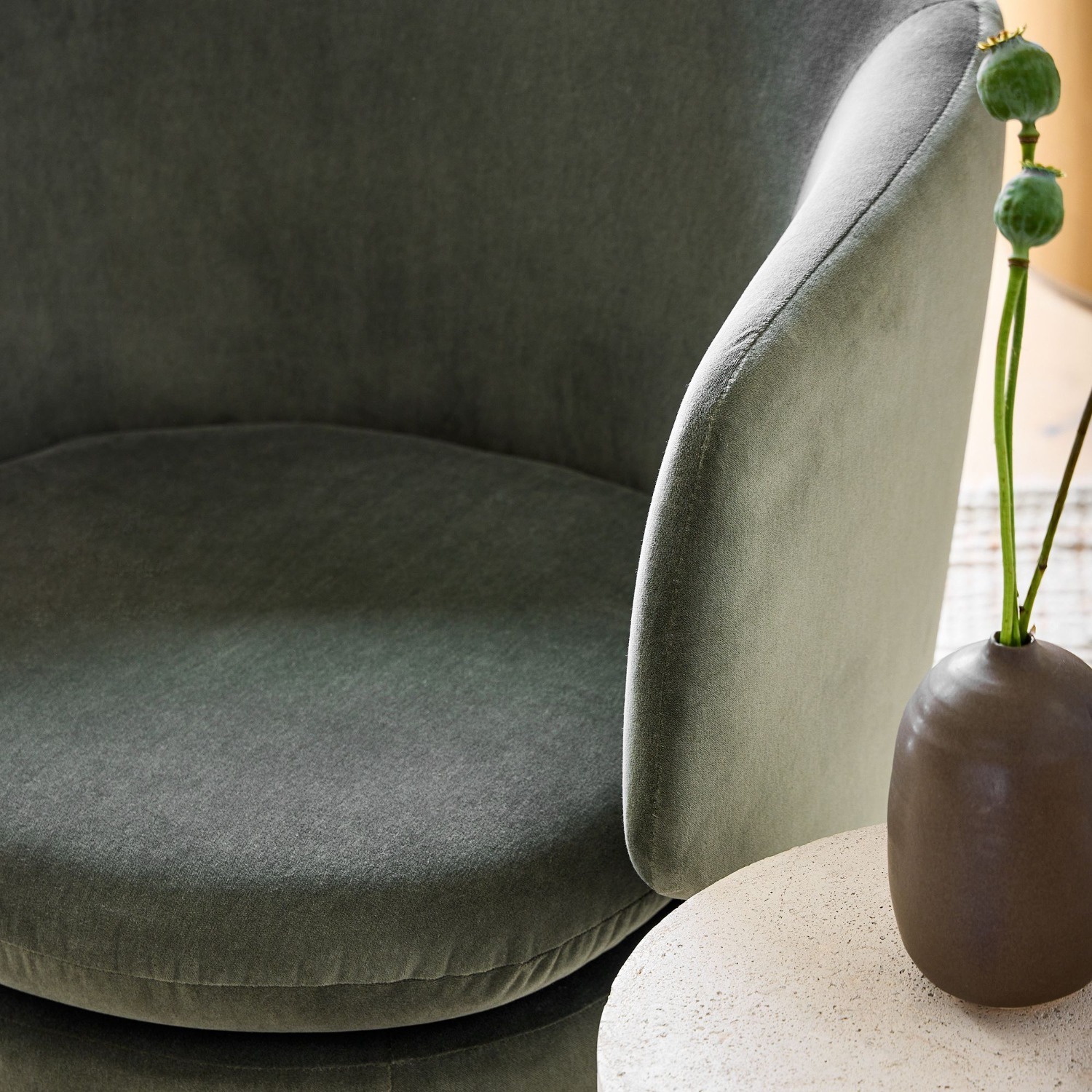 West Elm Crescent Swivel Chair - image-3